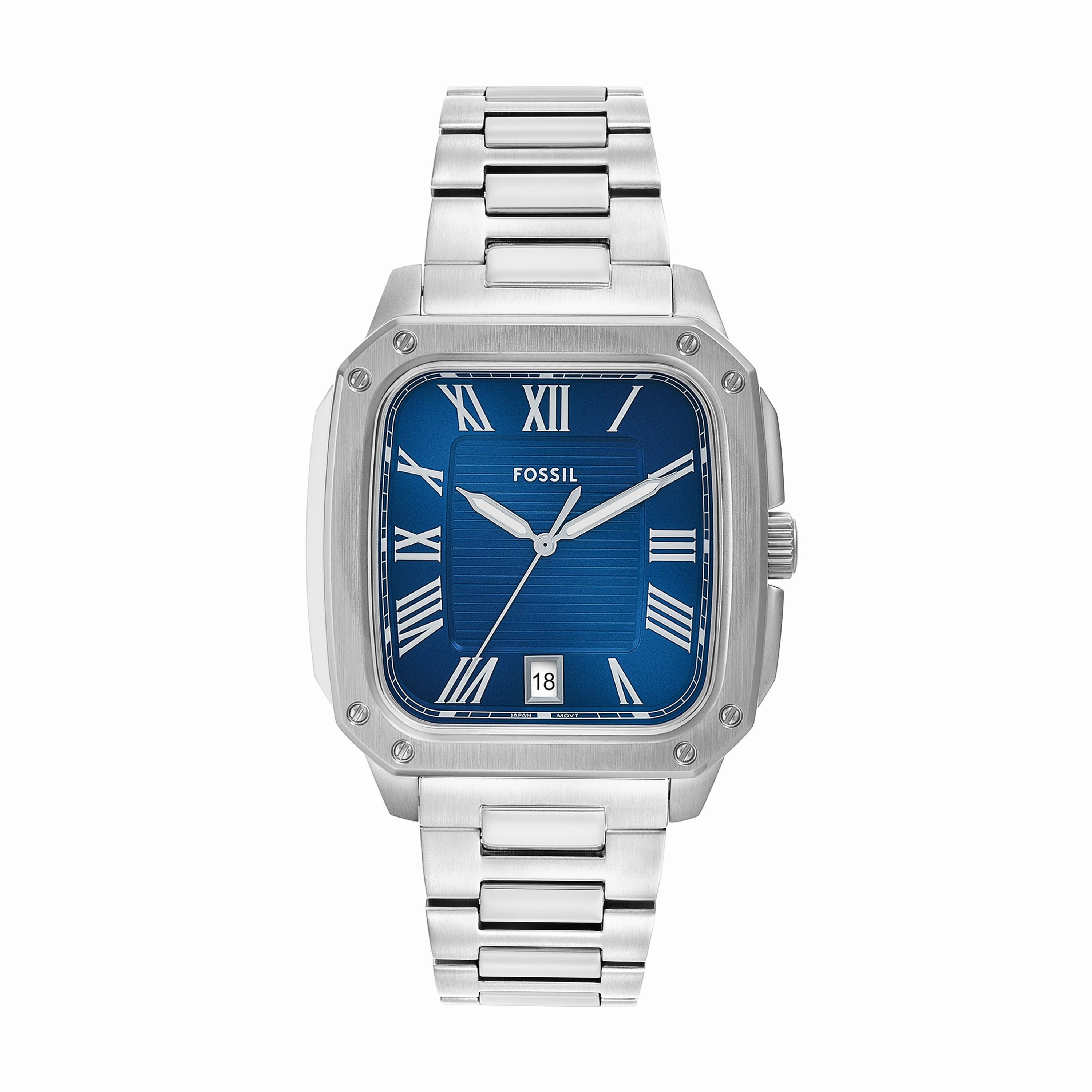 Fossil Crosby Three-Hand Blue Dial Stainless Steel Watch FS6121
