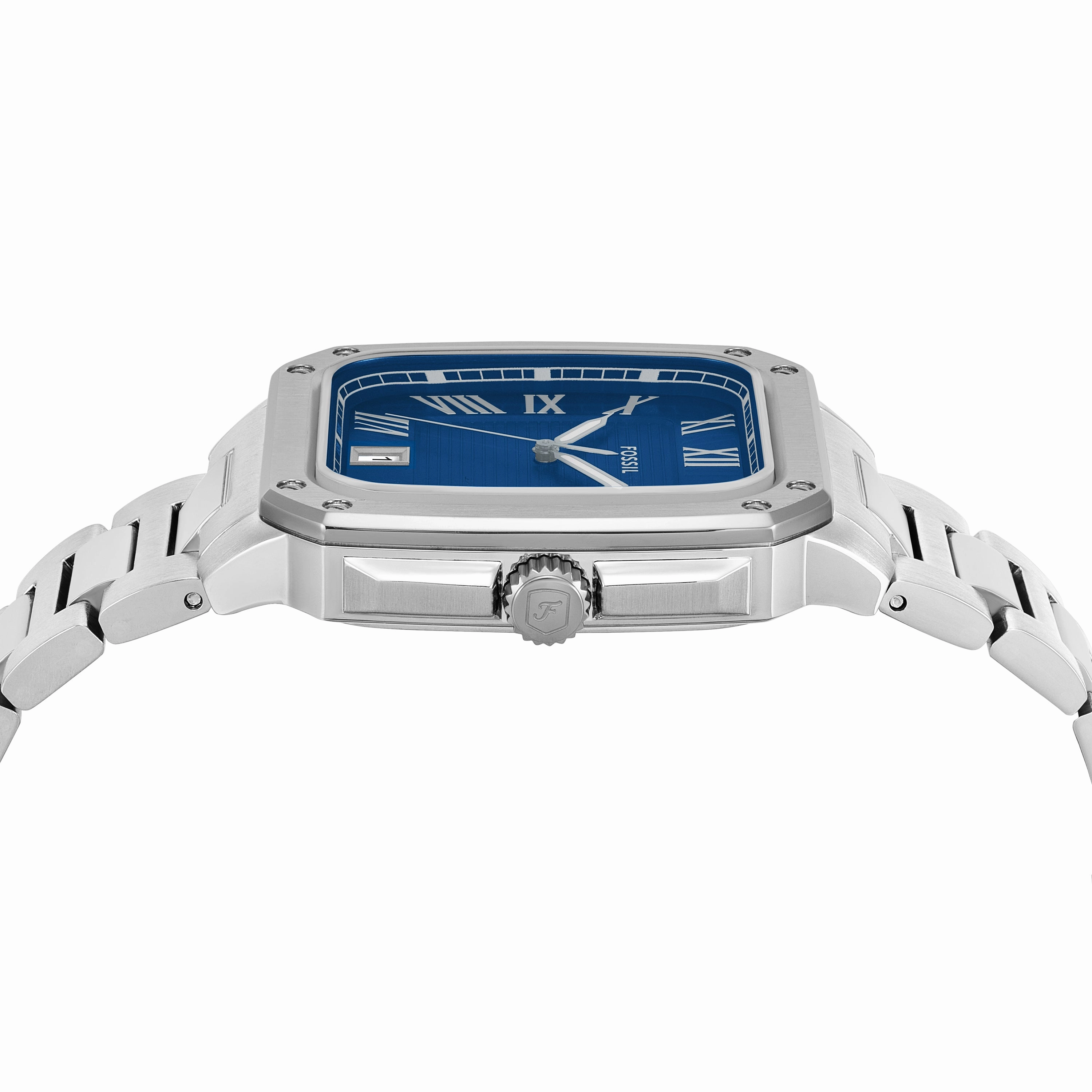 Fossil Crosby Three-Hand Blue Dial Stainless Steel Watch FS6121