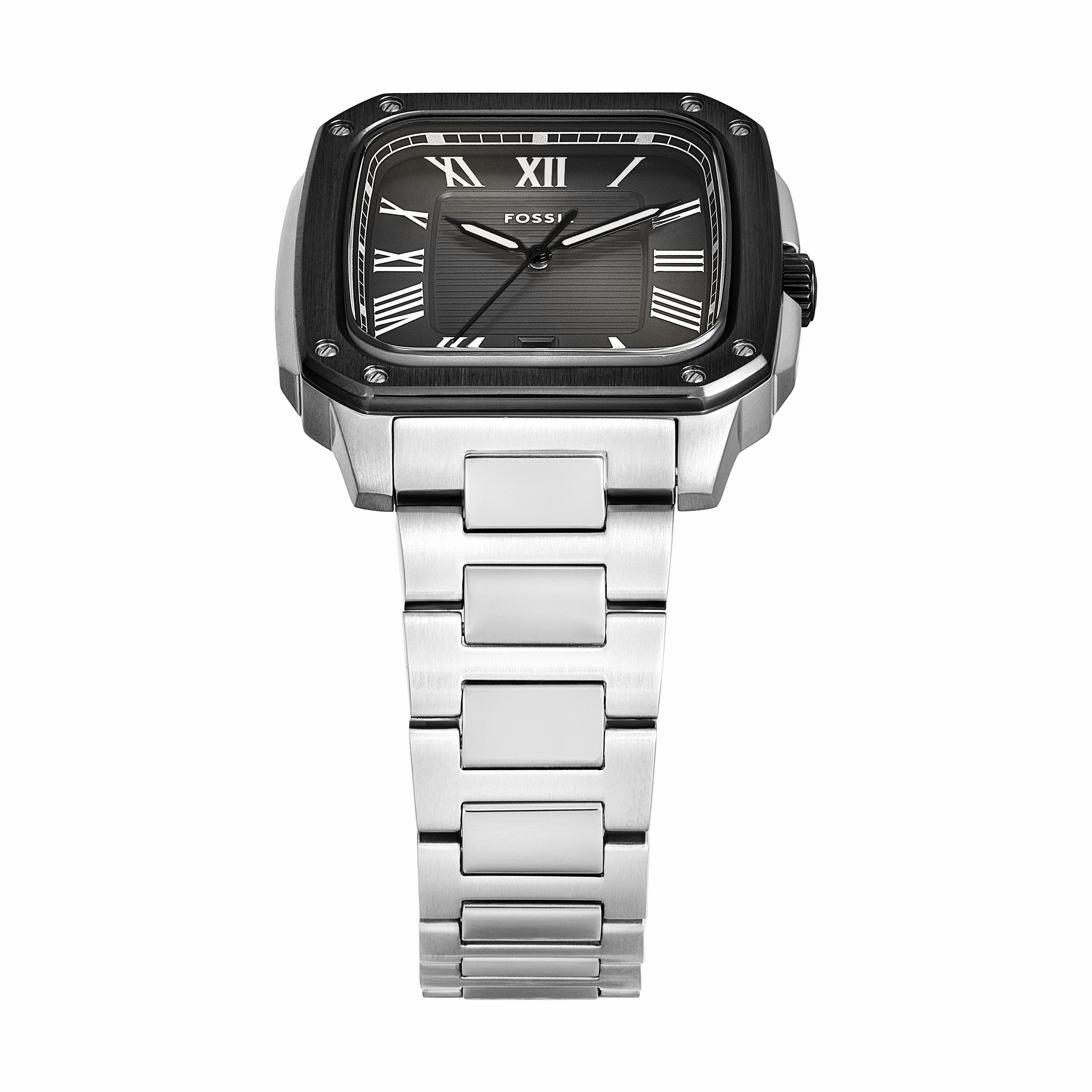 Fossil Crosby Three-Hand Grey Dial Stainless Steel Watch FS6122