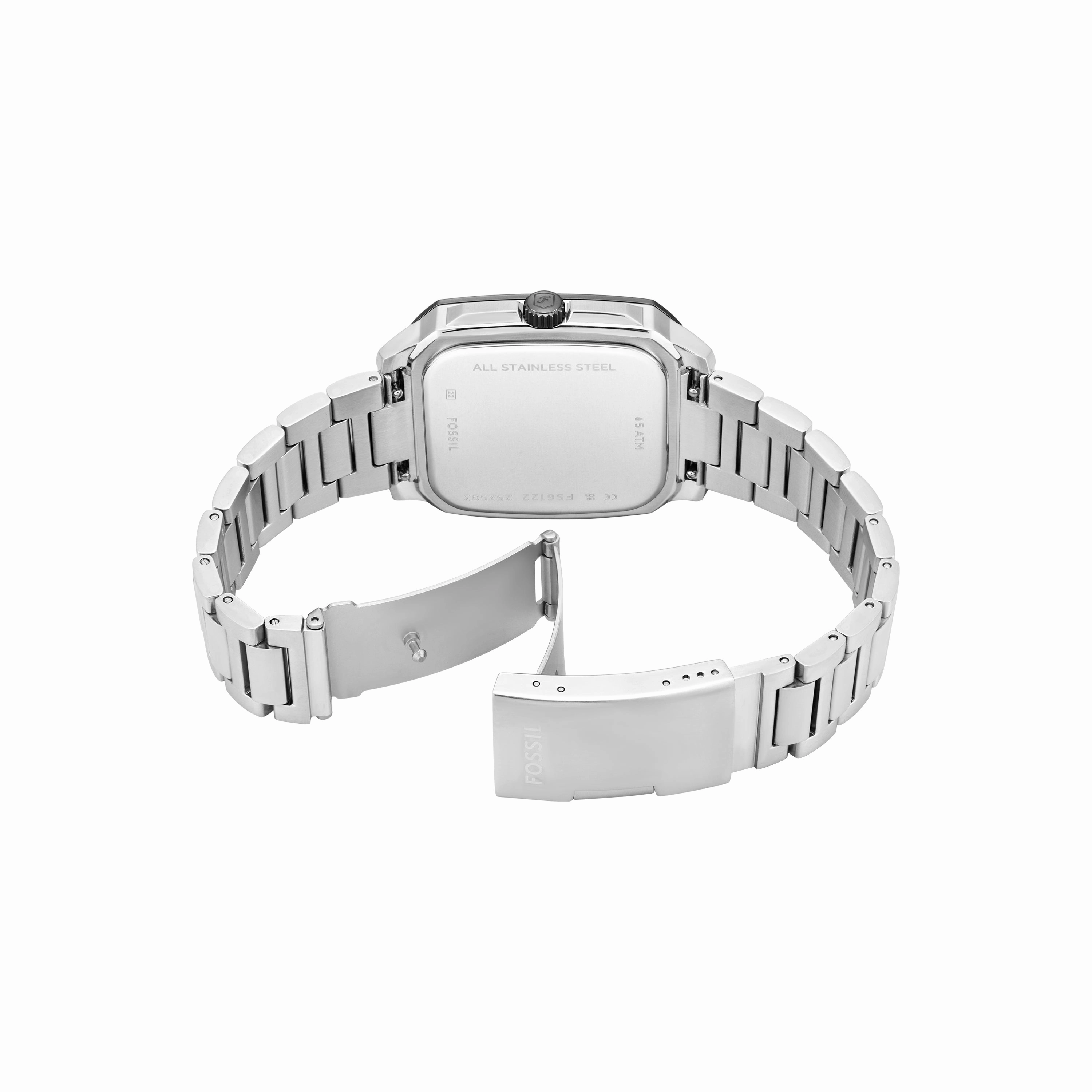 Fossil Crosby Three-Hand Grey Dial Stainless Steel Watch FS6122