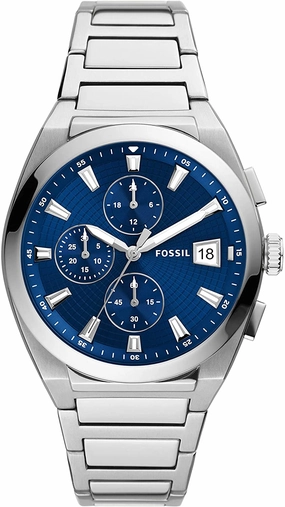 Fossil Everett Chronograph Blue Dial Mens Watch FS5795