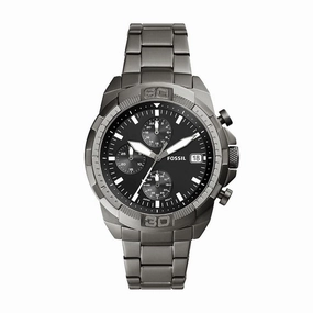 FOSSIL FS5852P BRONSON CHRONOGRAPH SMOKE STAINLESS STEEL MEN'S WATCH