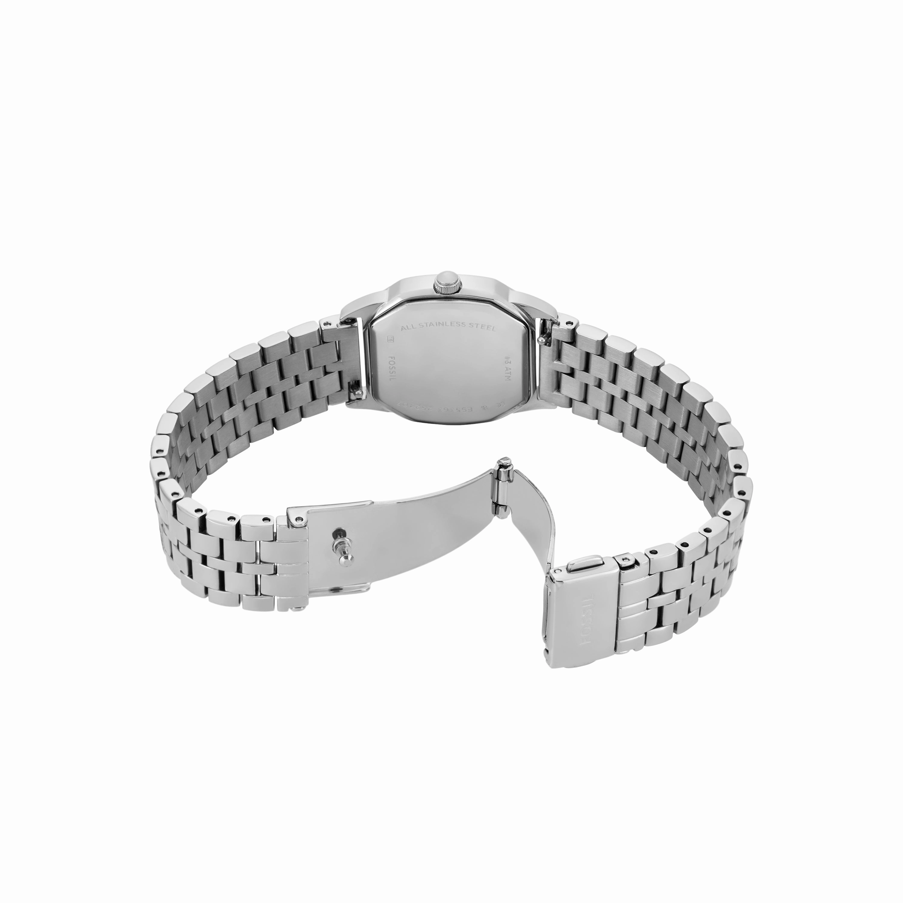 Fossil Harlow Three-Hand Cream Dial Stainless Steel Watch ES5363