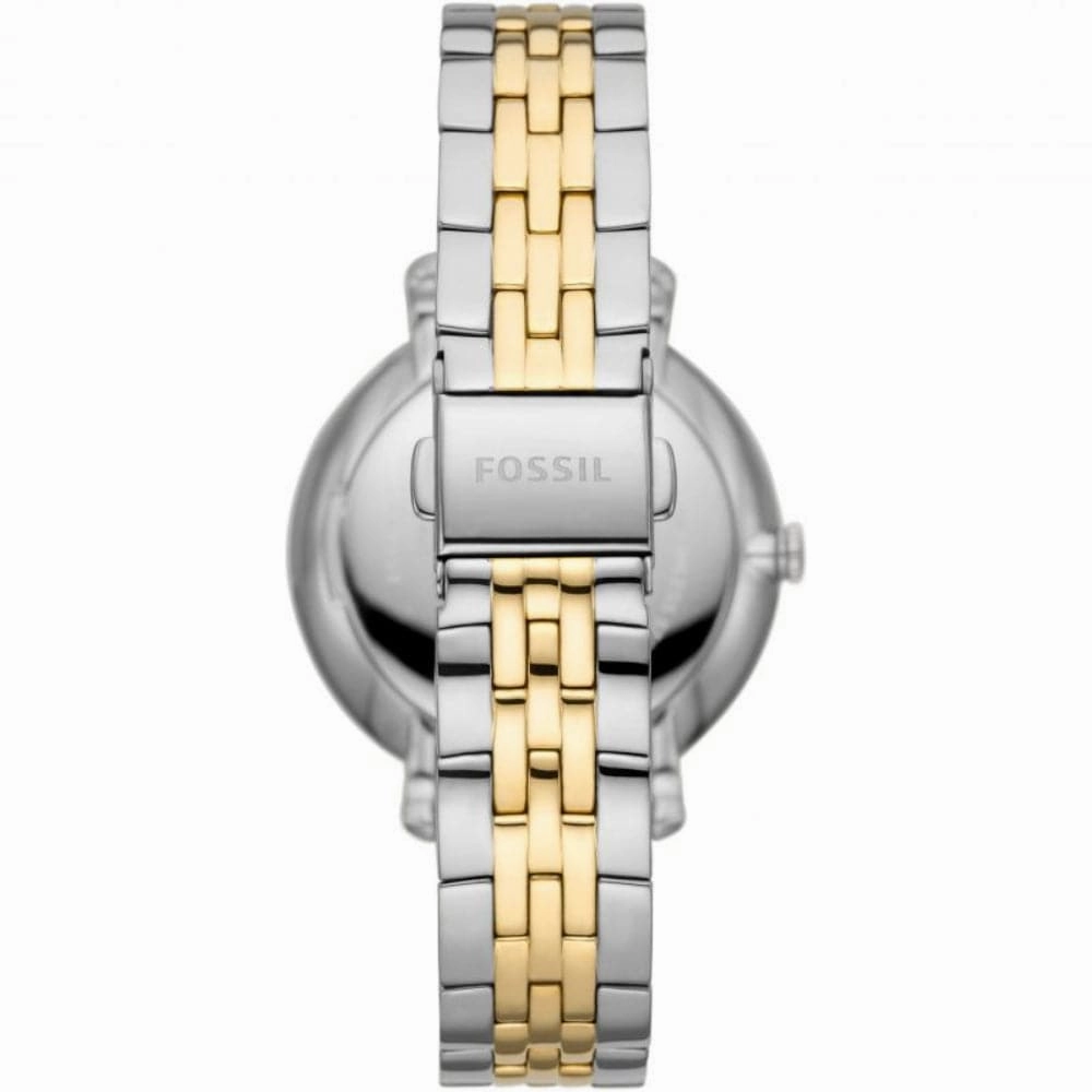 Fossil Jacqueline White Dial With Two-Tone Stainless Steel Strap Women Watch ES5166P