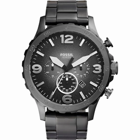 Fossil JR1437 Nate Chronograph Smoke Stainless Steel Men's Watch