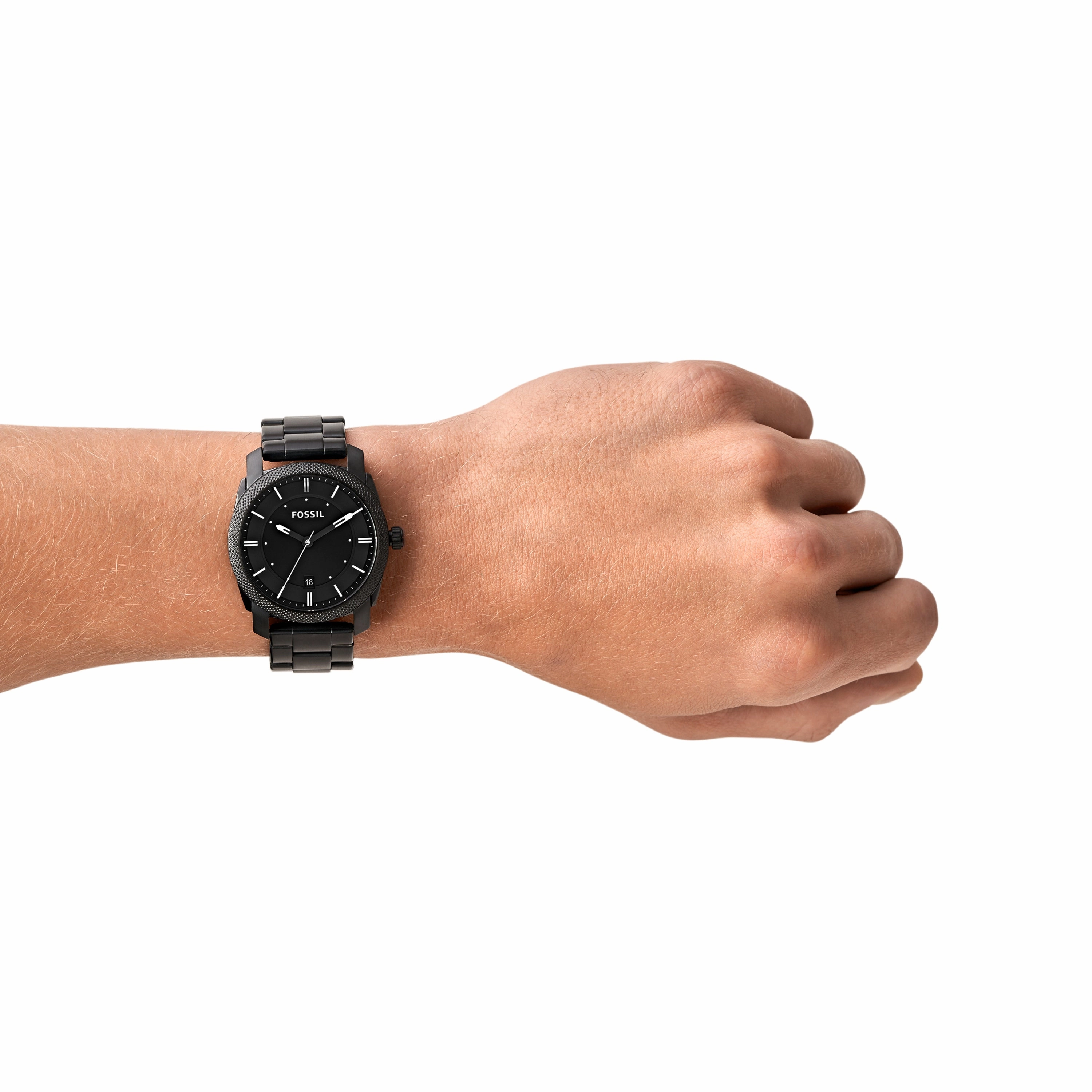 Fossil Machine Black Ion-Plated With Black Dial Watch FS4775