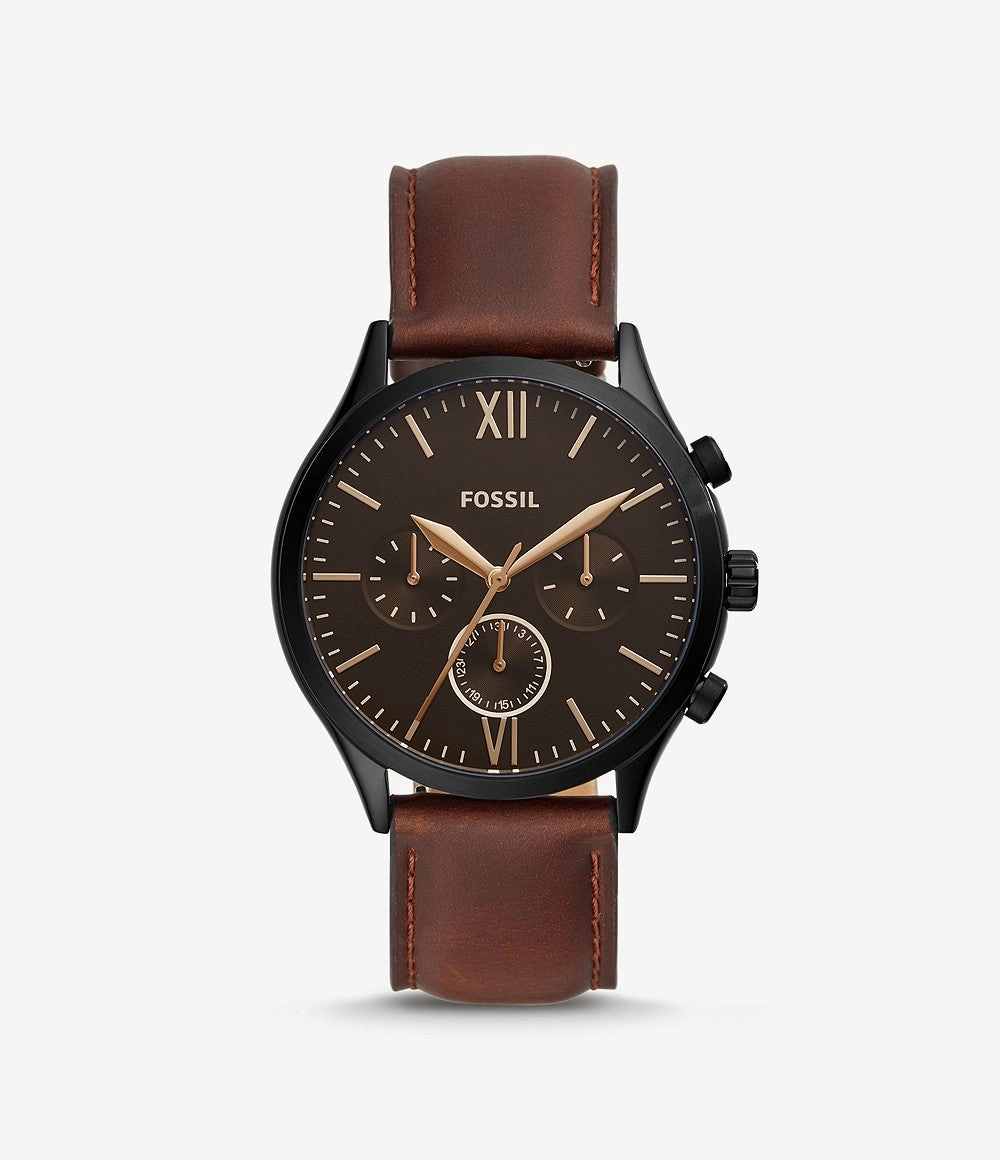 Fossil Men's Fenmore Midsize Multifunction, Black-Tone Stainless Steel Watch