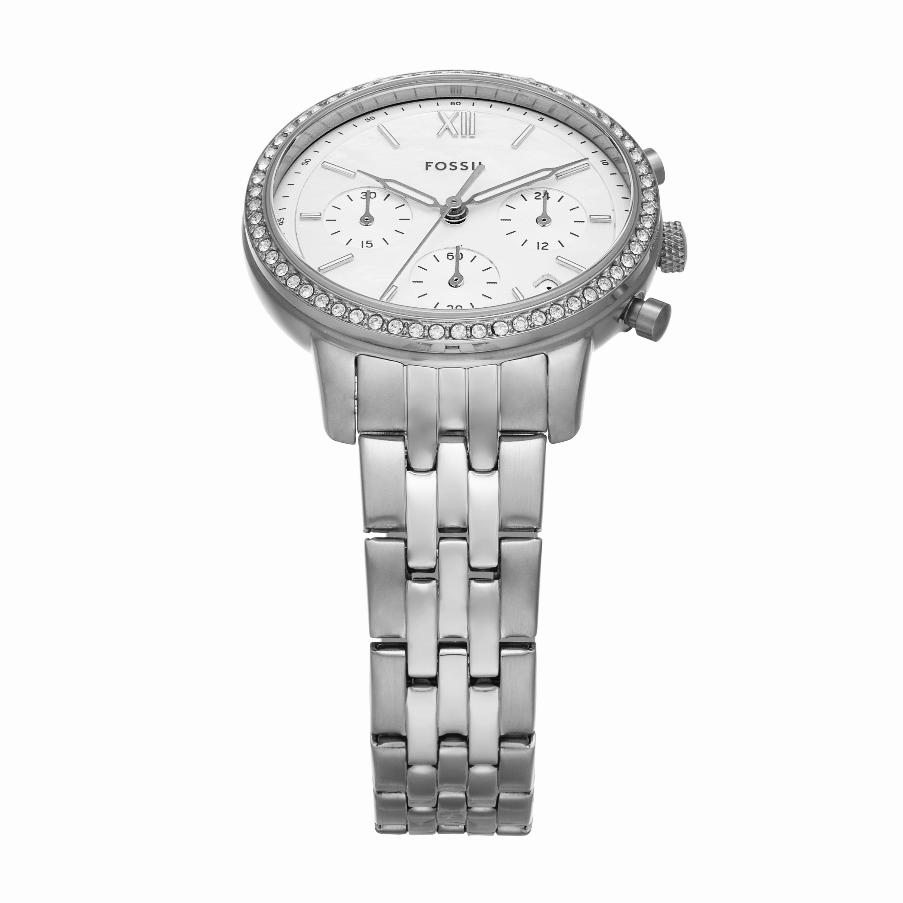 Fossil Neutra Chronograph White Dial Stainless Steel Watch ES5357