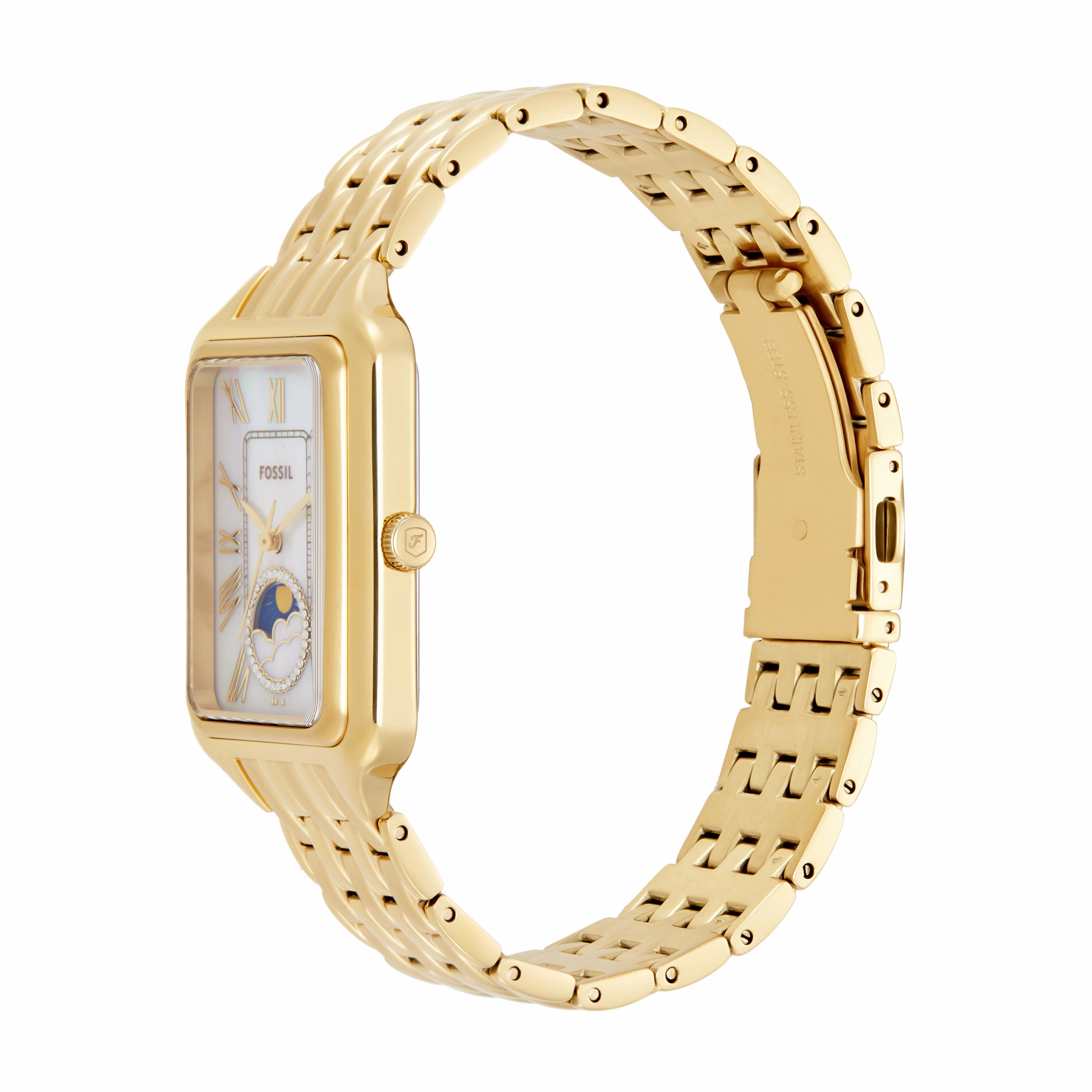 Fossil Raquel Sun Moon Multifunction Gold Stainless Steel Watch ES5398
