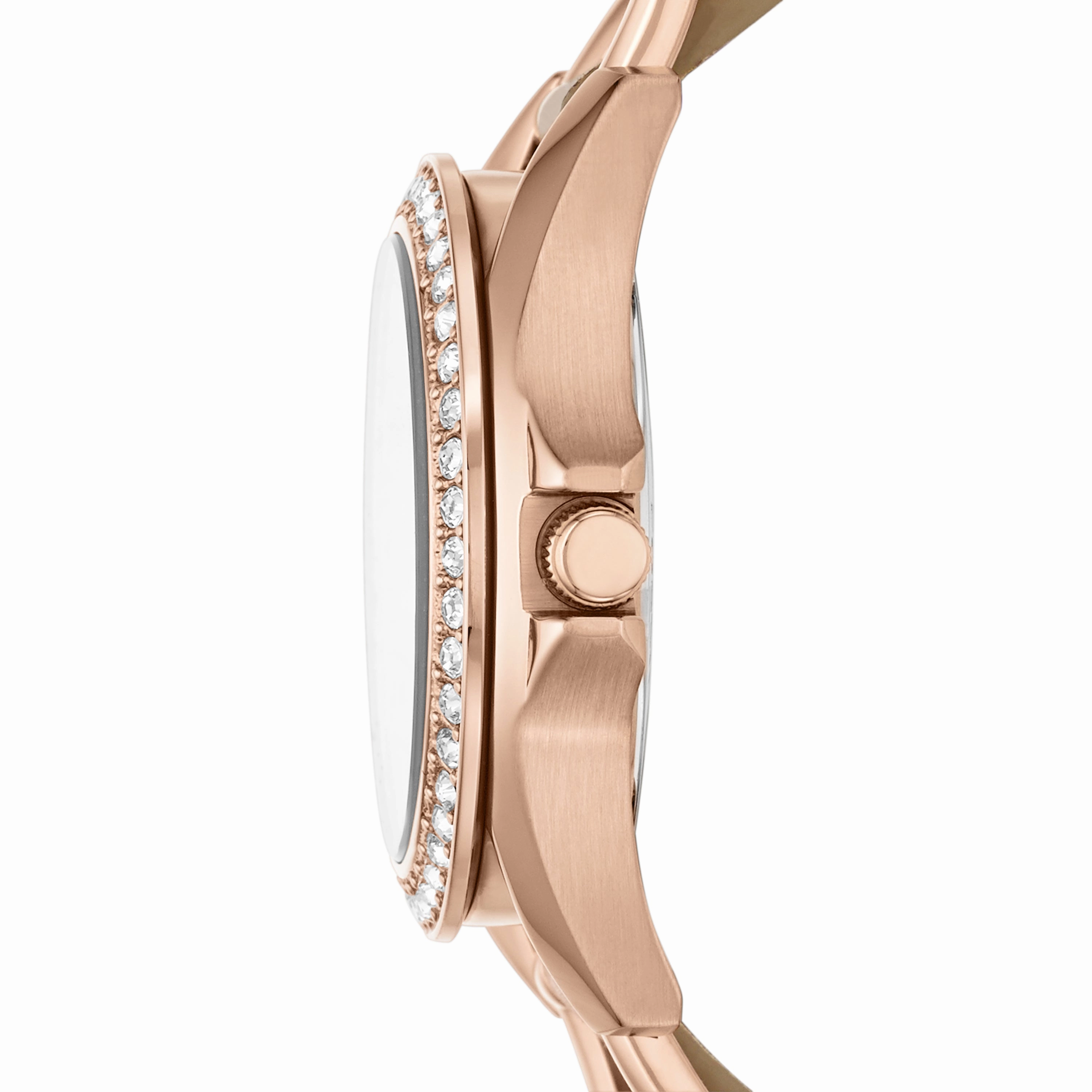 Fossil Riley Multi-Function Sand Dial Bone Leather Watch ES3466