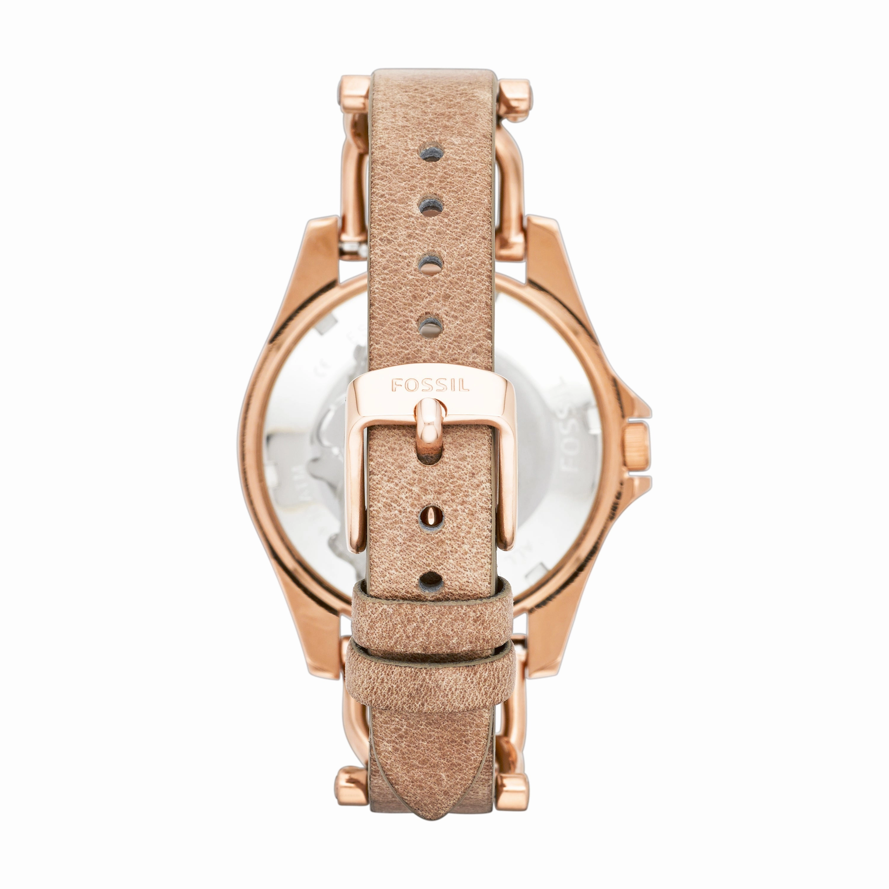 Fossil Riley Multi-Function Sand Dial Bone Leather Watch ES3466