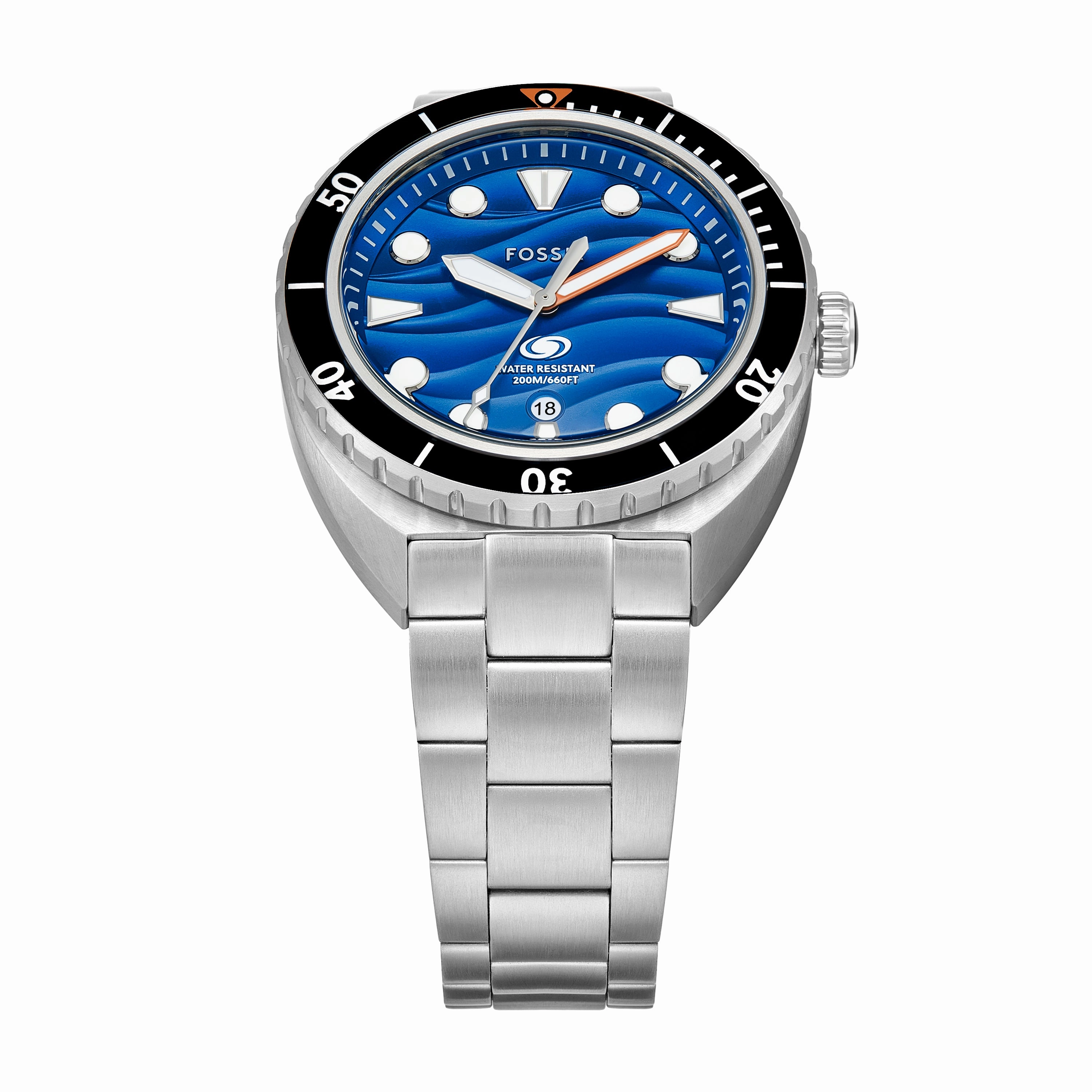 Fossil Stylish and Functional Fossil Breaker Stainless Steel Date Watch FS6064