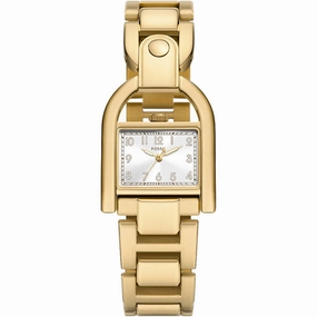 Fossil Women's Watch - Harwell Quartz Silver Dial Yellow Gold Bracelet | ES5327