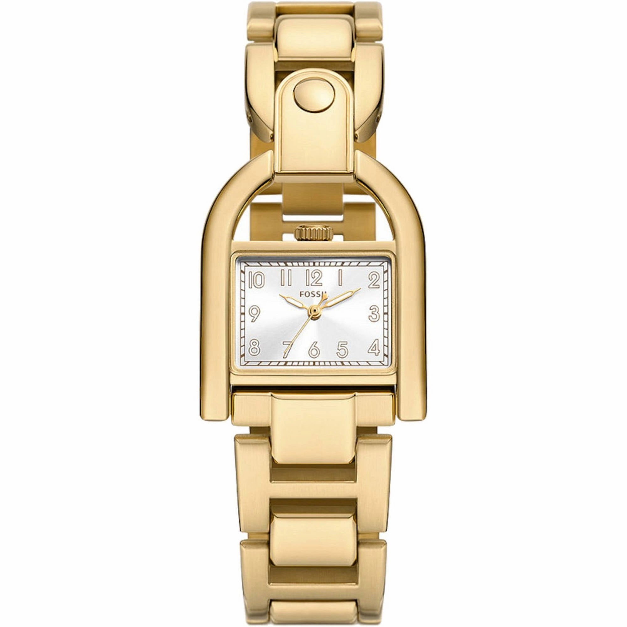 Fossil Women's Watch - Harwell Quartz Silver Dial Yellow Gold Bracelet | ES5327
