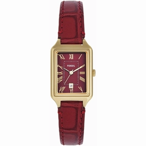 Fossil Women's Watch - Raquel Quartz Date Display Red Dial Leather Strap | ES5383