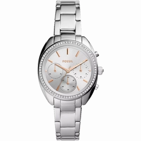Fossil Women's Watch - Vale Quartz Silver Dial Stainless Steel Bracelet | BQ3657