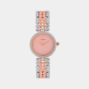 Fria Women Pink Analog Stainless Steel Watch TWEL13902