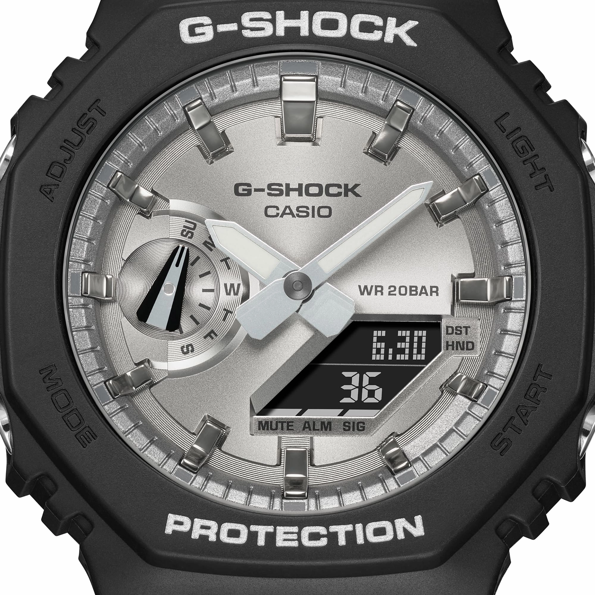 G-Shock Analog Digital Black Resin Band Watch GA2100SB-1A