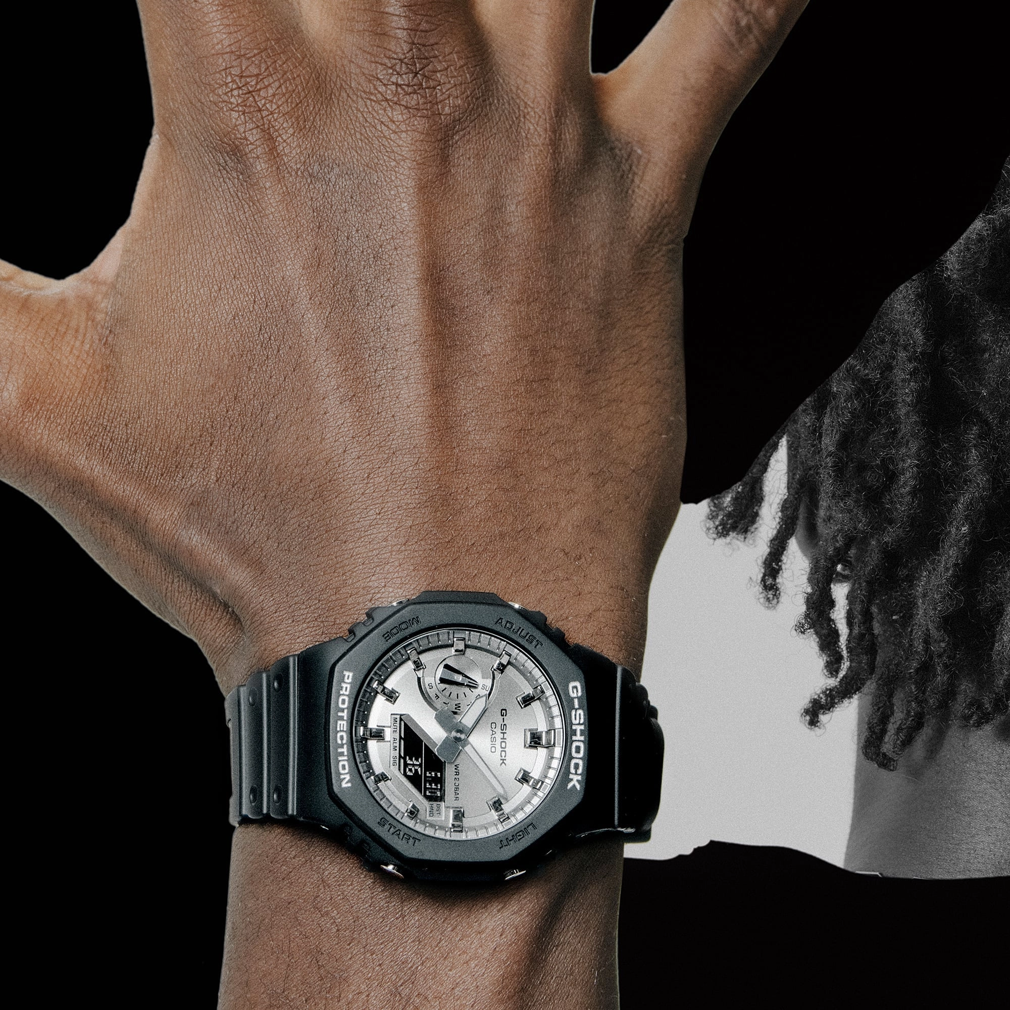 G-Shock Analog Digital Black Resin Band Watch GA2100SB-1A