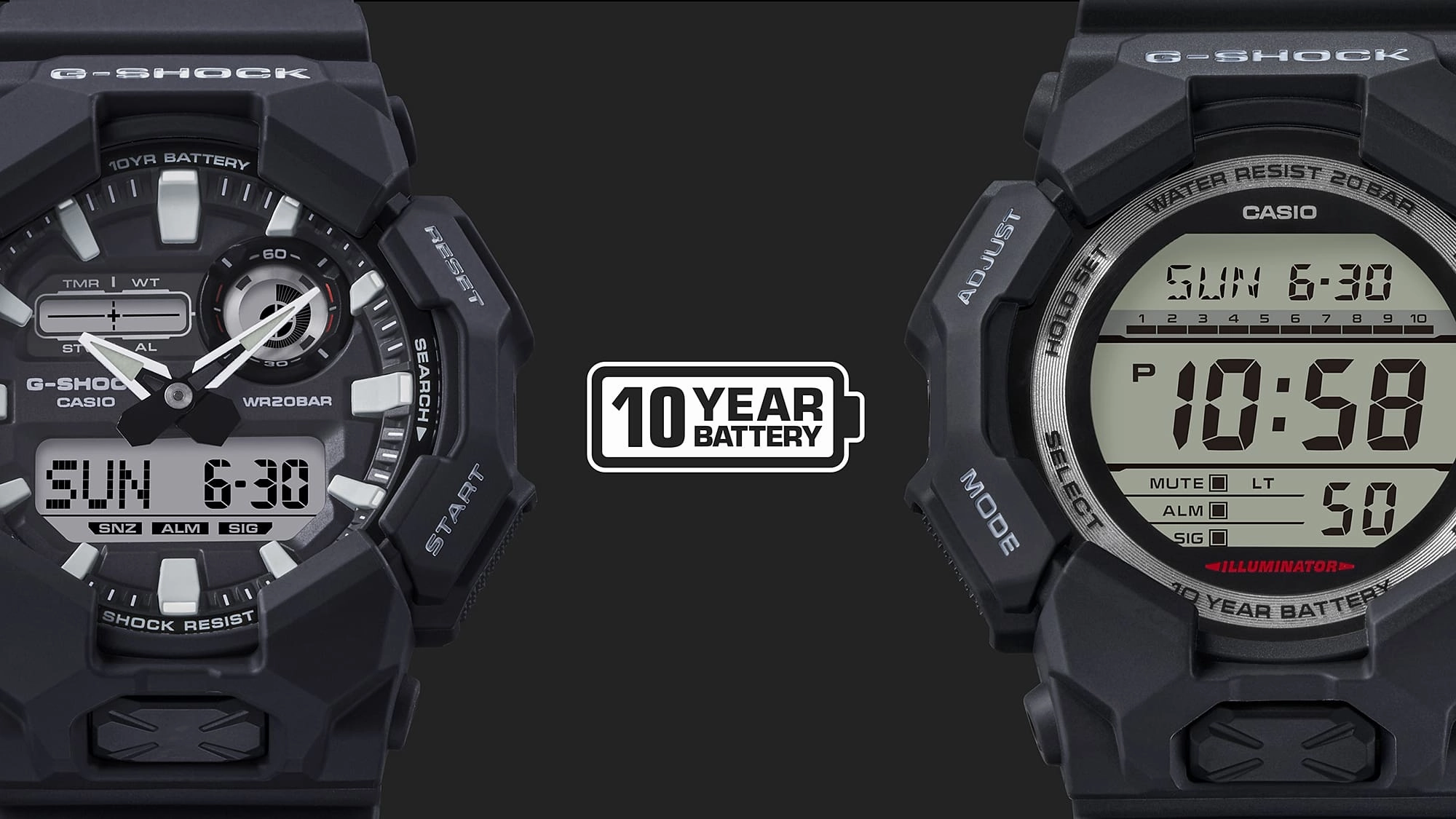 G-Shock Analog Digital Brown Resin Band Watch GA010-5A