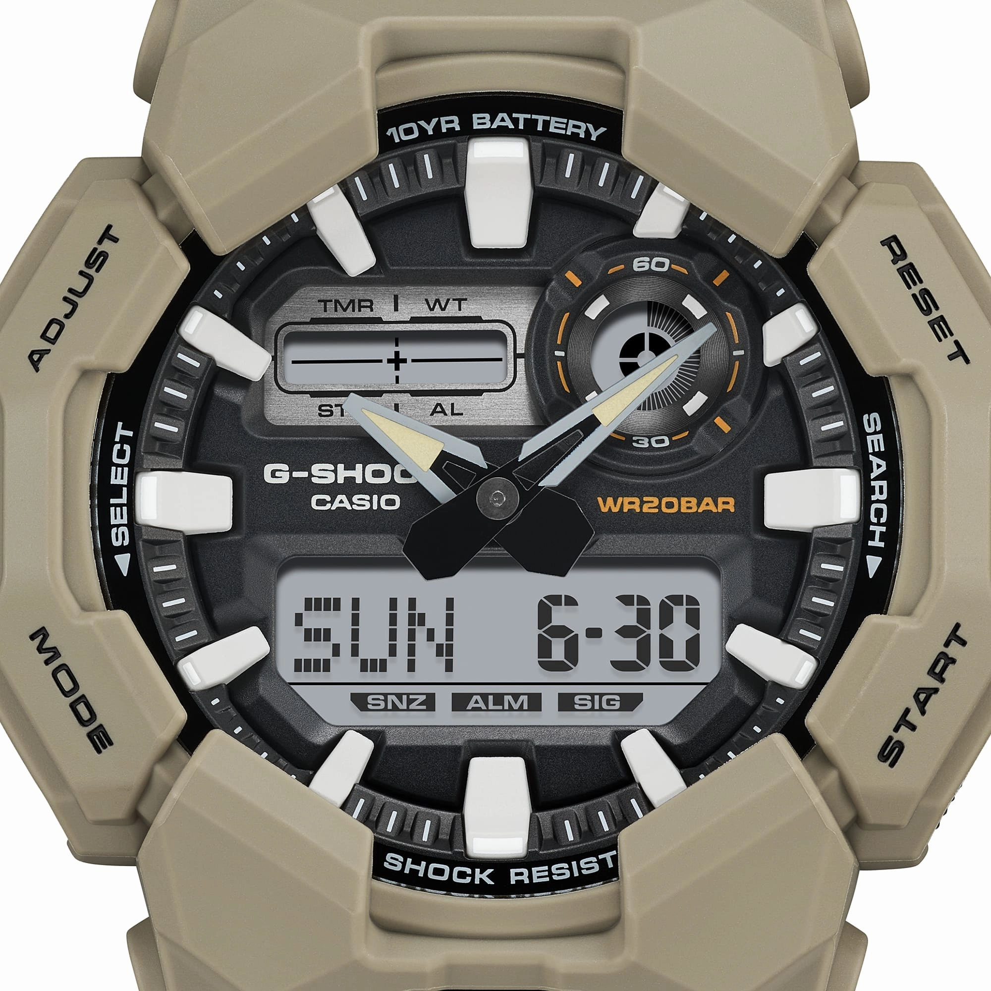 G-Shock Analog Digital Brown Resin Band Watch GA010-5A