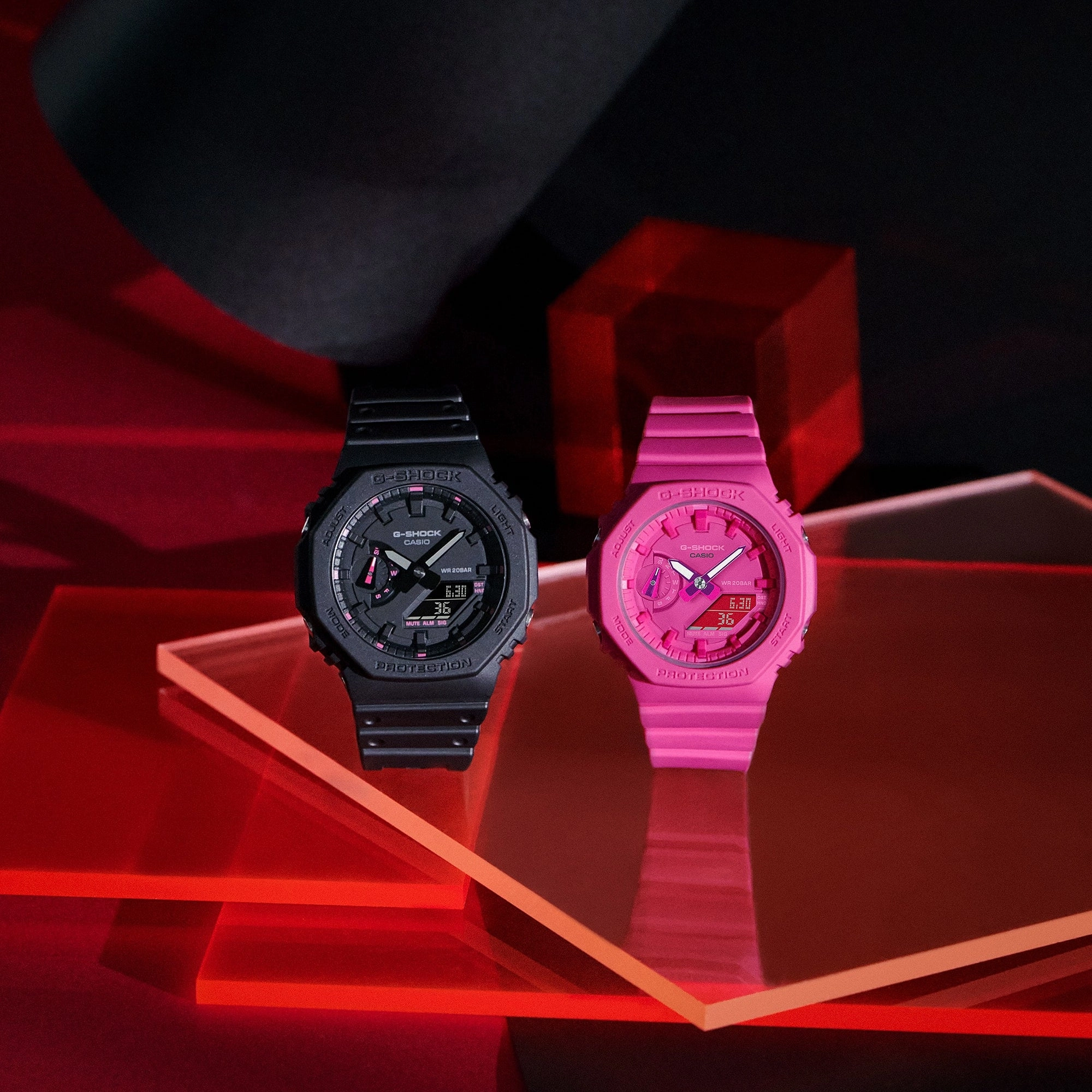 G-Shock Analog Digital DUO Black Resin Band Watch GA2100P-1A