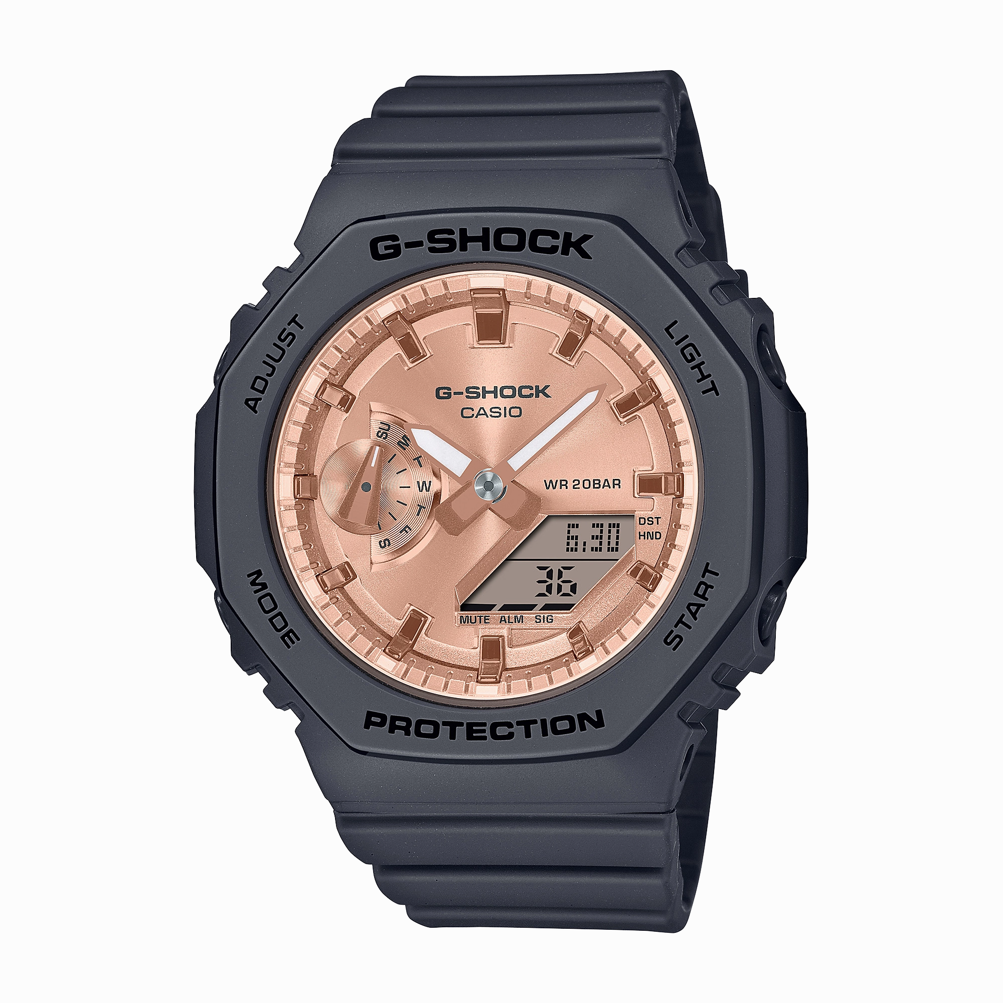 G-Shock Analog Digital DUO Mid Black Resin Band Watch GMAS2100MD-1A