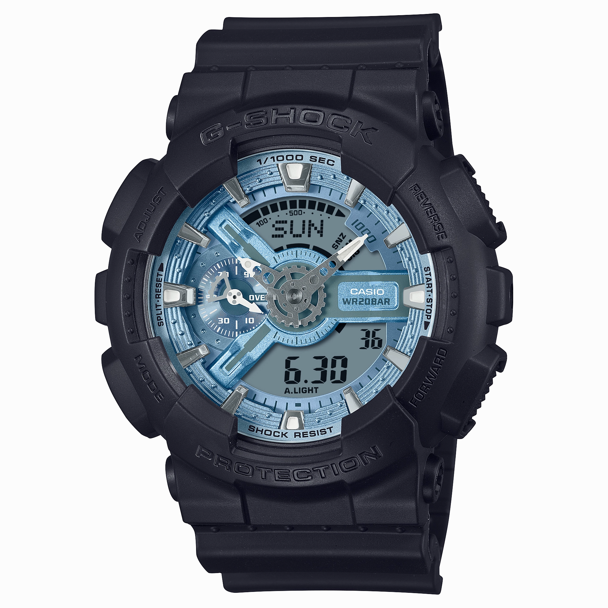 G-Shock Analog Digital DUO Rugged Black Resin Band Watch GA110CD-1A2