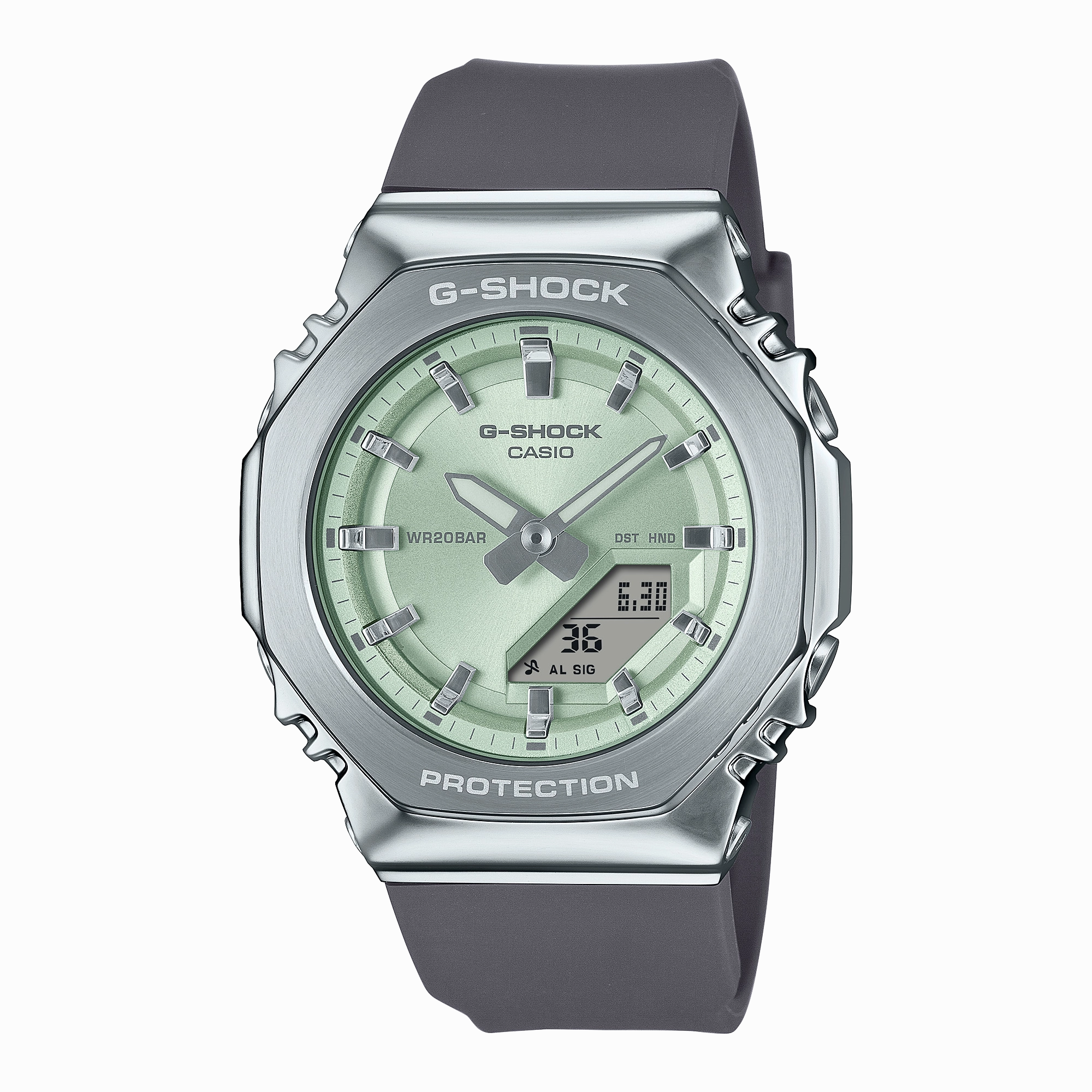 G-Shock Analog Digital Green Dial Grey Resin Band Watch GMS2110-3A