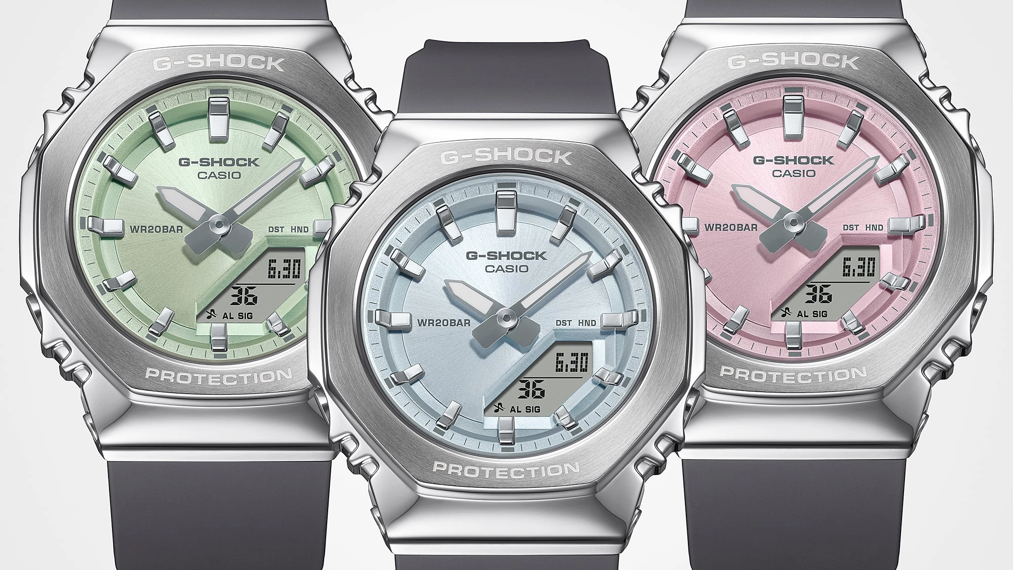 G-Shock Analog Digital Green Dial Grey Resin Band Watch GMS2110-3A