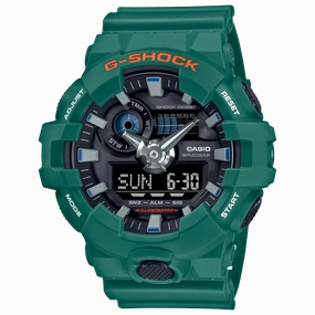 G-Shock Analog Digital Green Resin Band Watch GA700SC-3A