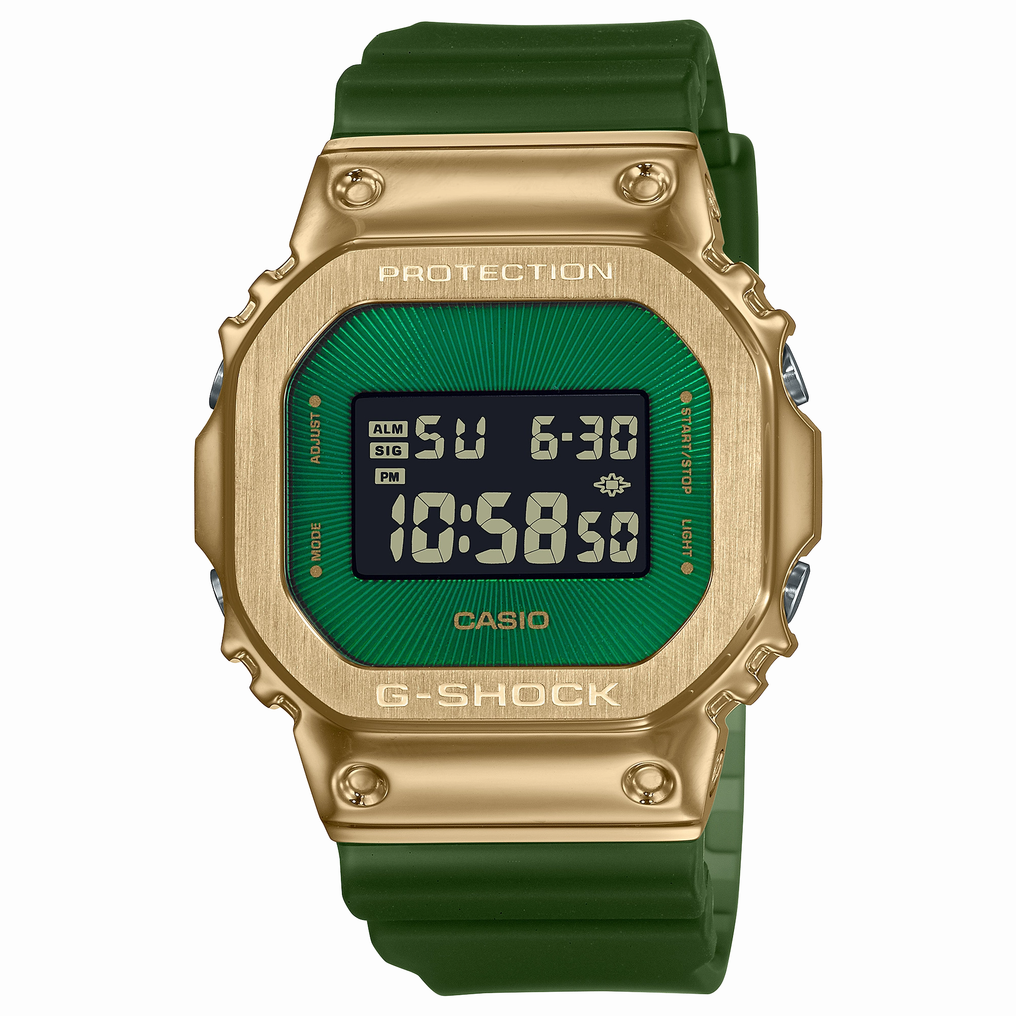 G-Shock Digital Green Resin Band Watch GM5600CL-3D