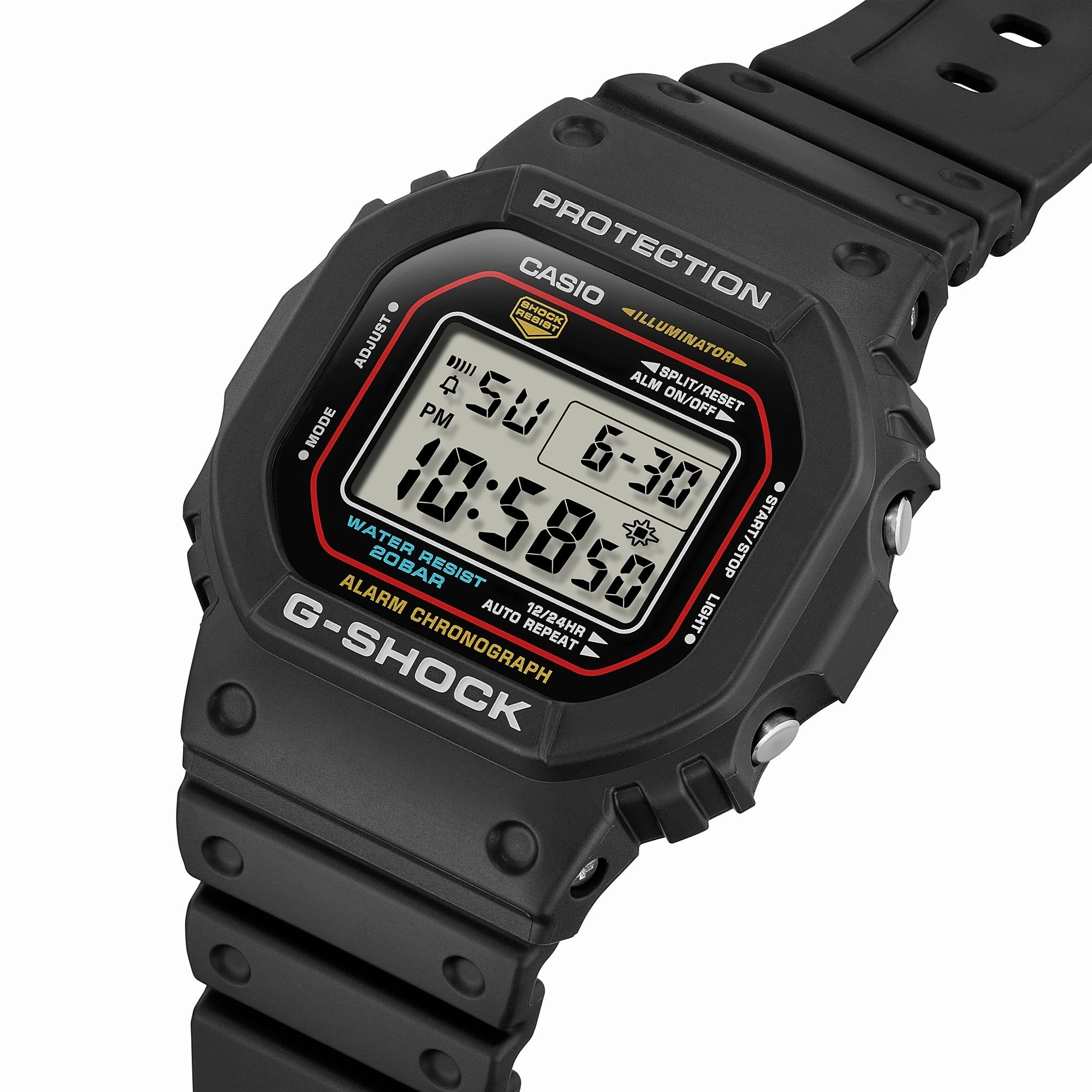 G-Shock Digital Grey Dial Black Resin Band Watch DW5600RL-1D