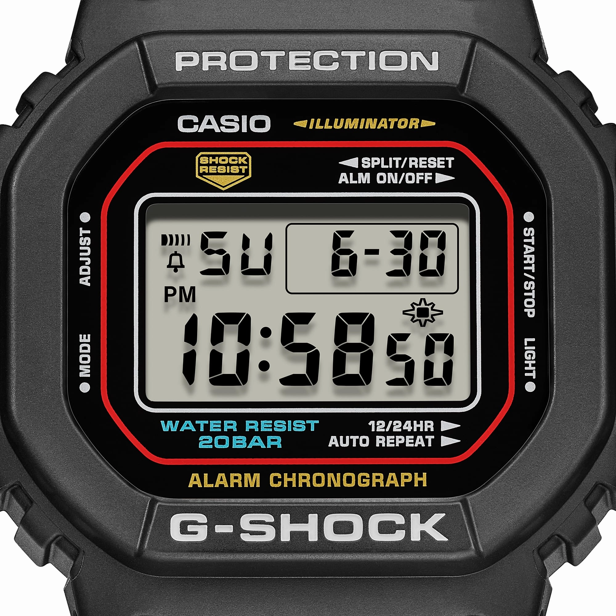 G-Shock Digital Grey Dial Black Resin Band Watch DW5600RL-1D