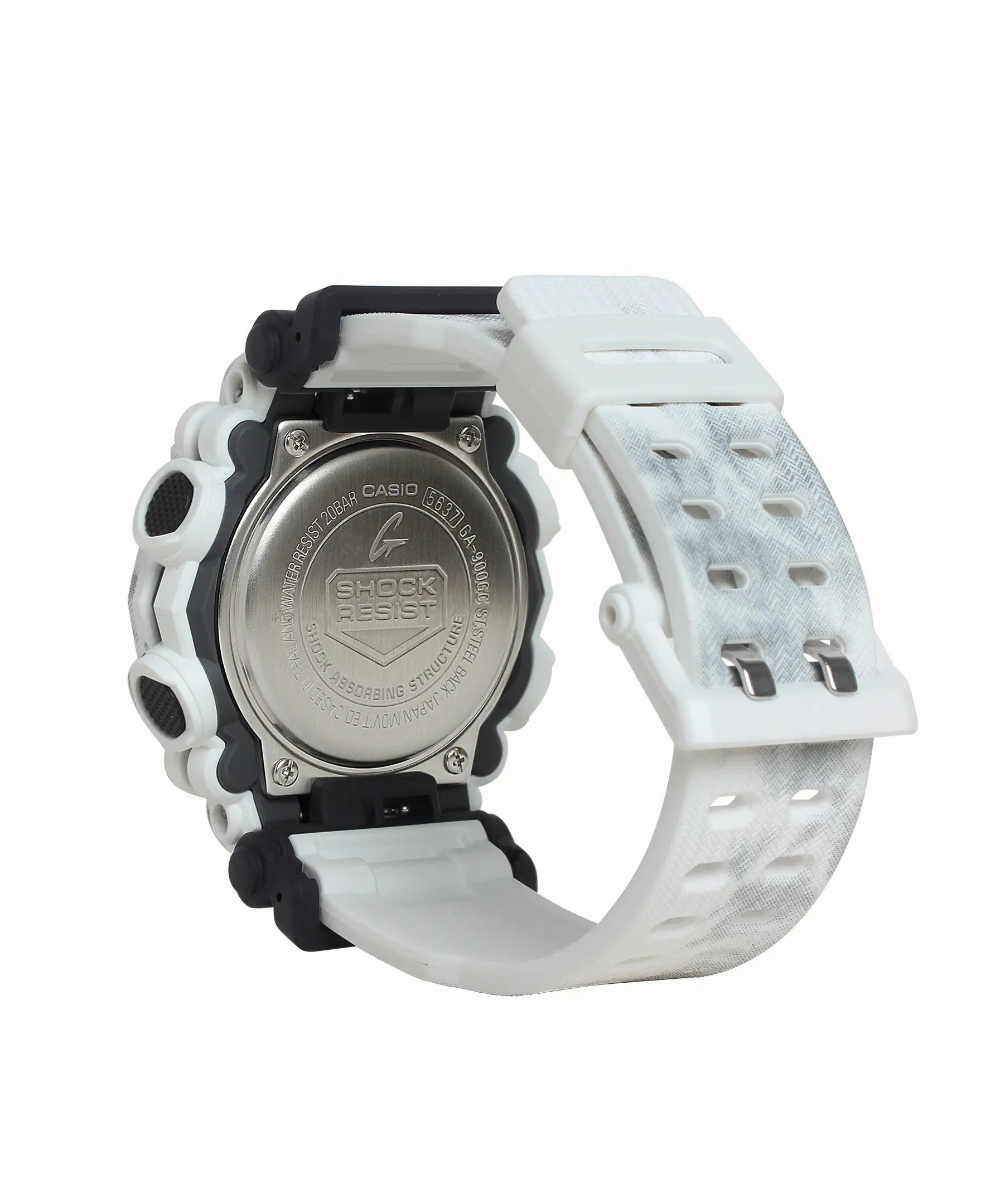 G-Shock Grunge Snow Camouflage with White Strap Watch GA900GC-7A