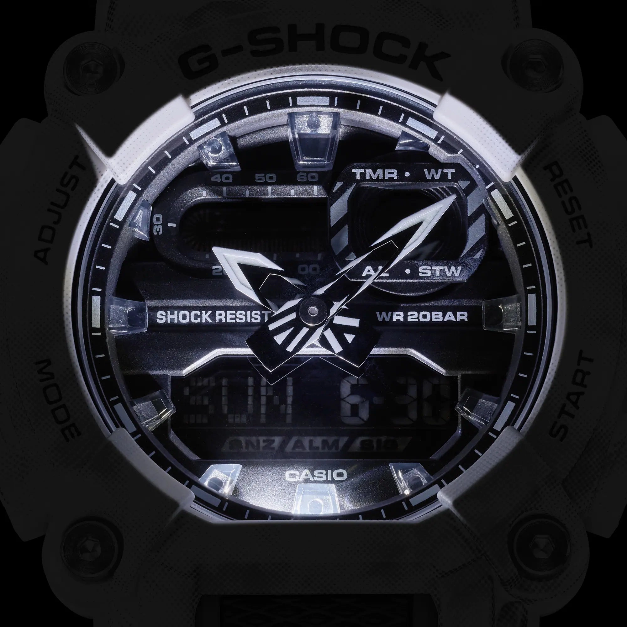 G-Shock Grunge Snow Camouflage with White Strap Watch GA900GC-7A