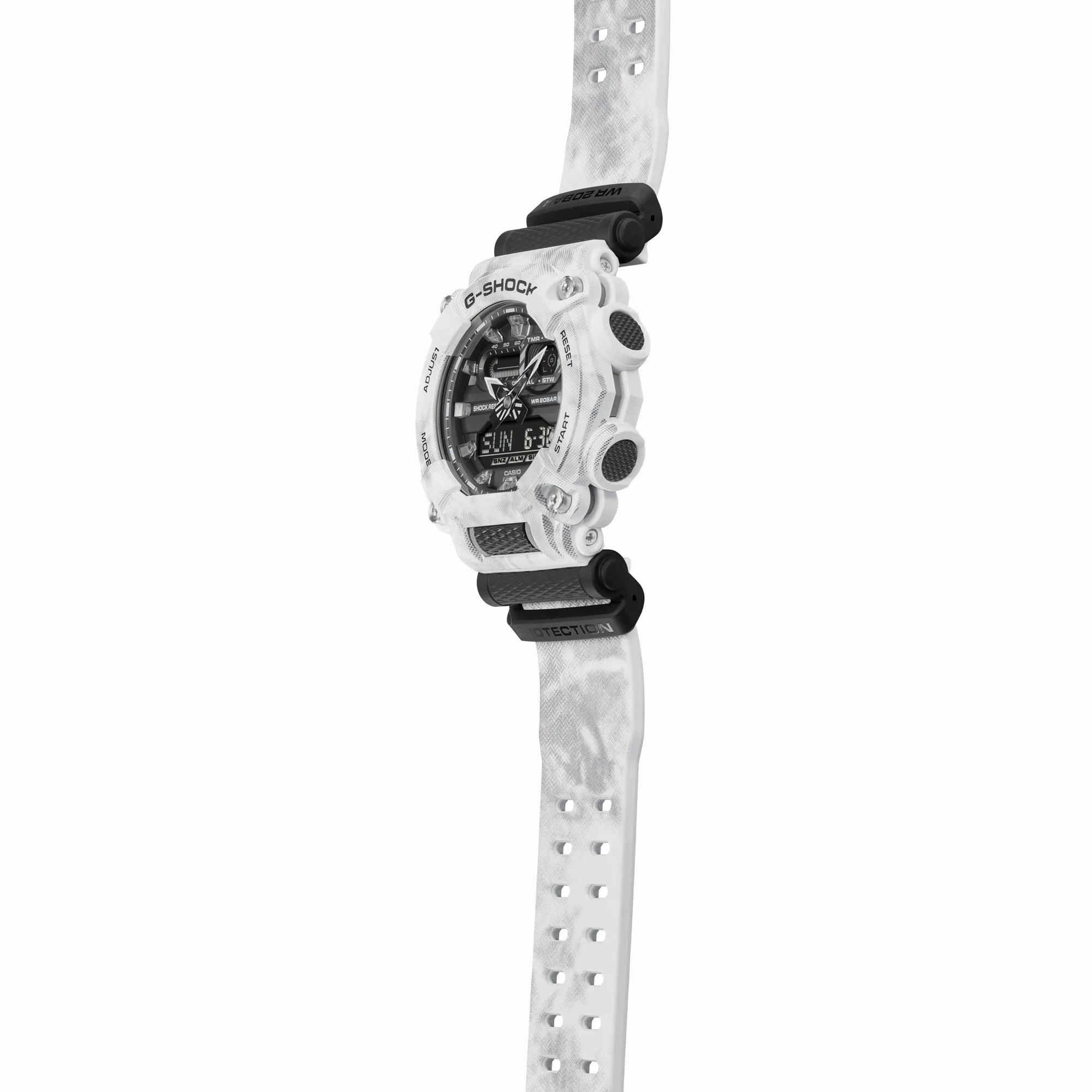 G-Shock Grunge Snow Camouflage with White Strap Watch GA900GC-7A