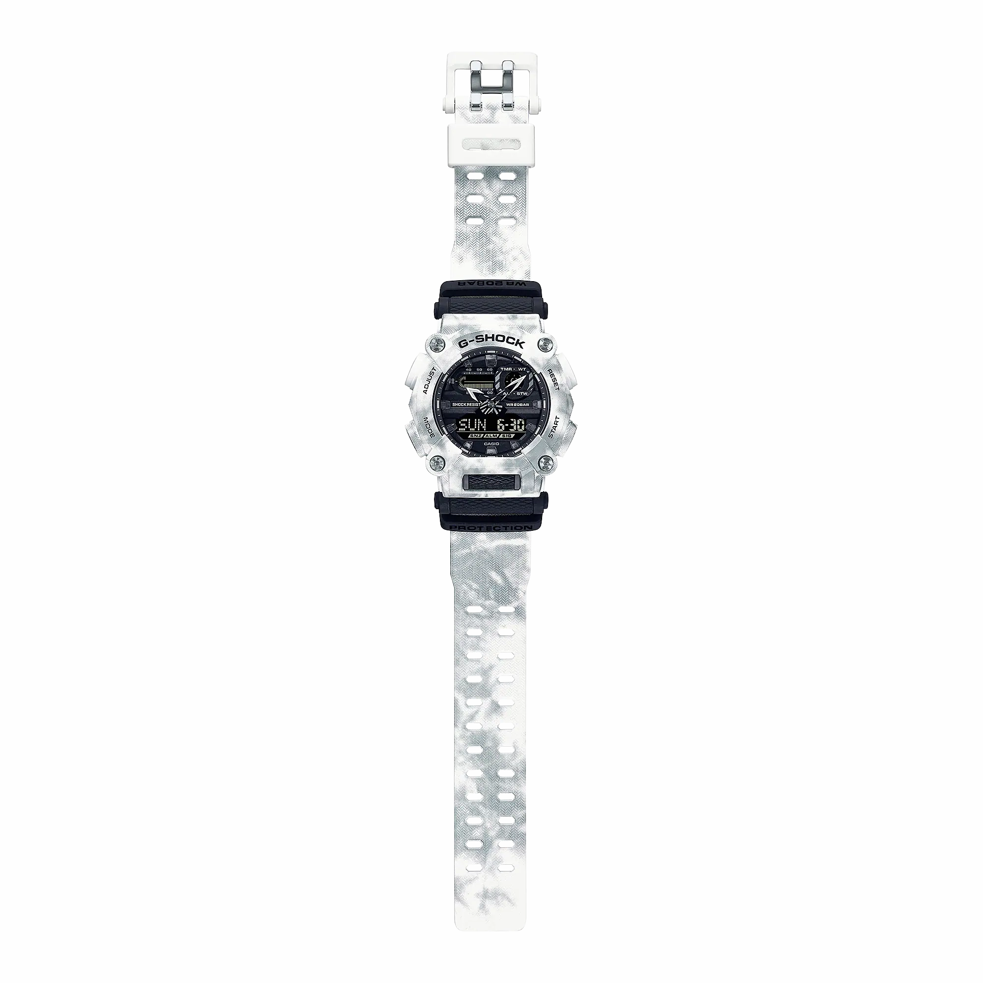 G-Shock Grunge Snow Camouflage with White Strap Watch GA900GC-7A