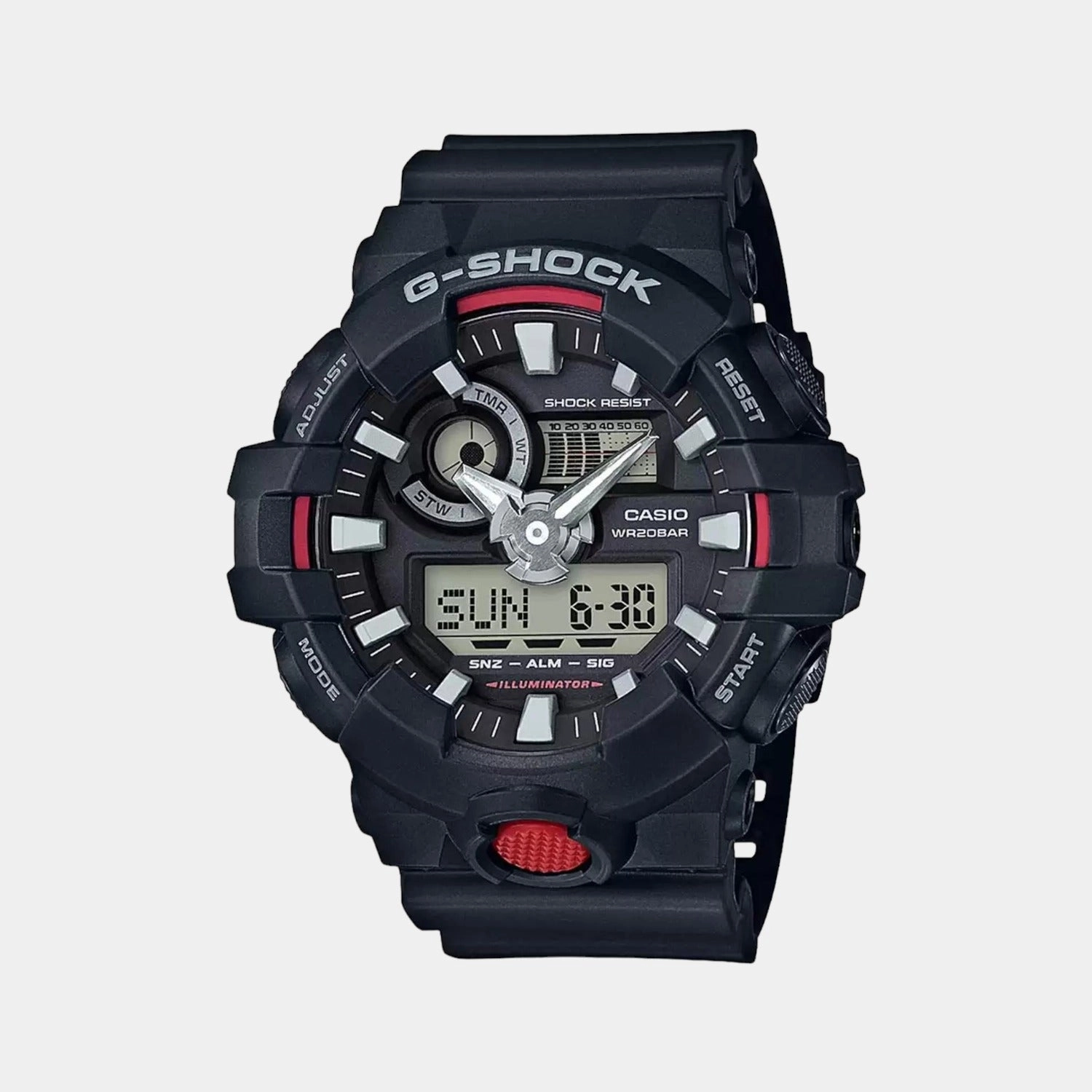 G-Shock Men's Black Analog-Digital Resin Watch G714 - GA-700-1ADR