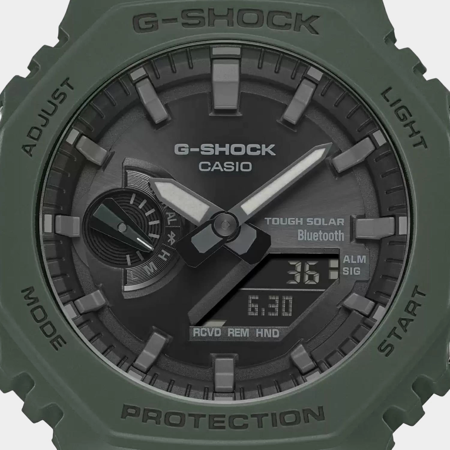 G-Shock Men's Black Dial Analog-Digital Resin Watch G1244 - GA-B2100-3ADR