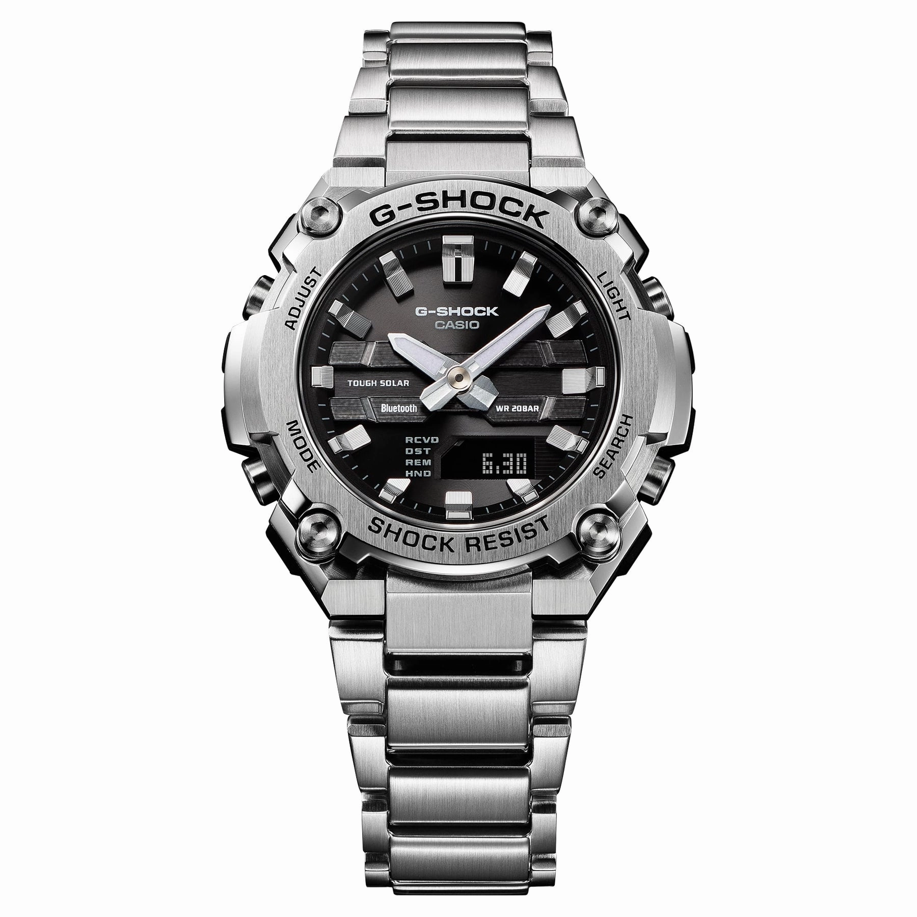 G-Shock Silver Stainless Steel Grey Dial Watch GSTB600D-1A
