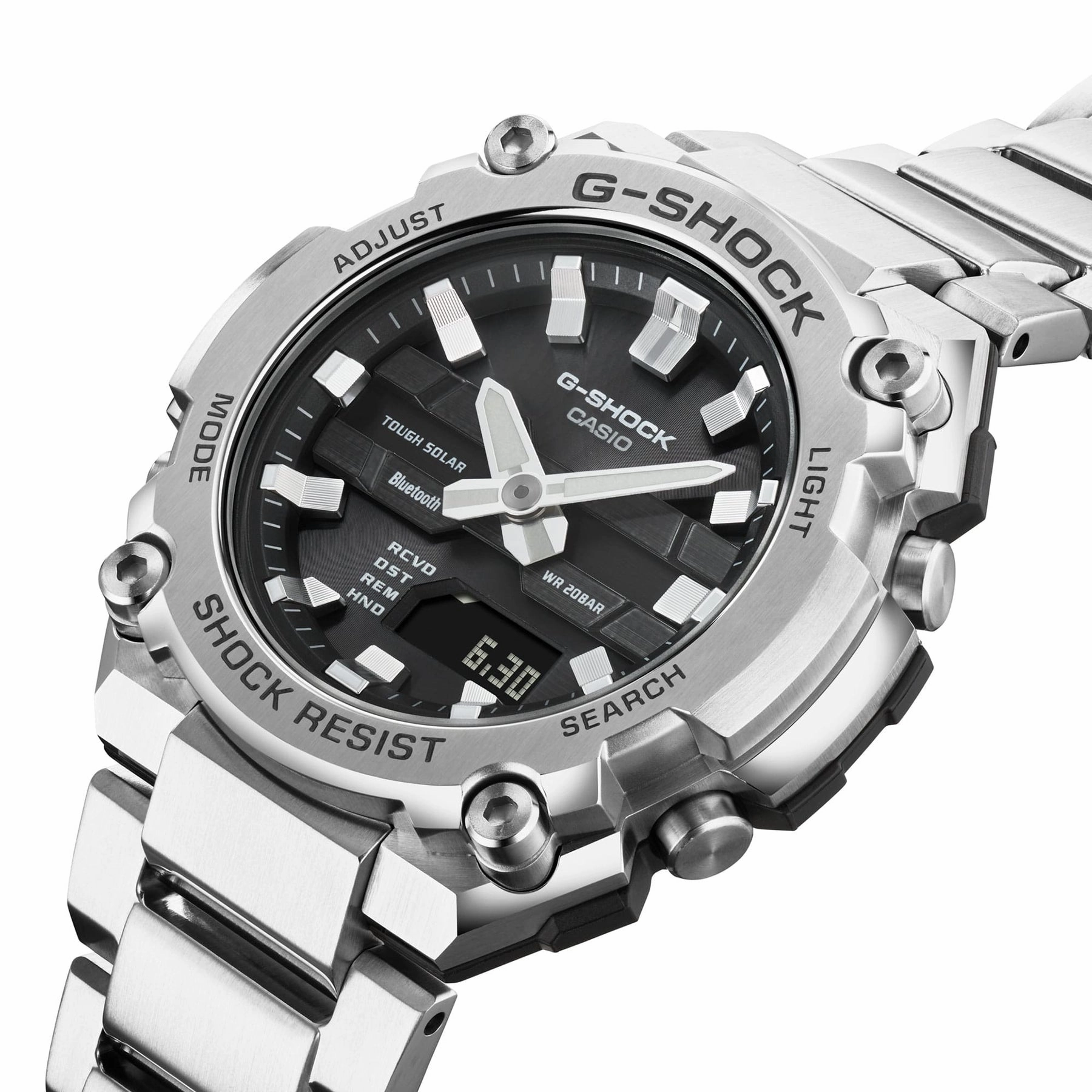 G-Shock Silver Stainless Steel Grey Dial Watch GSTB600D-1A