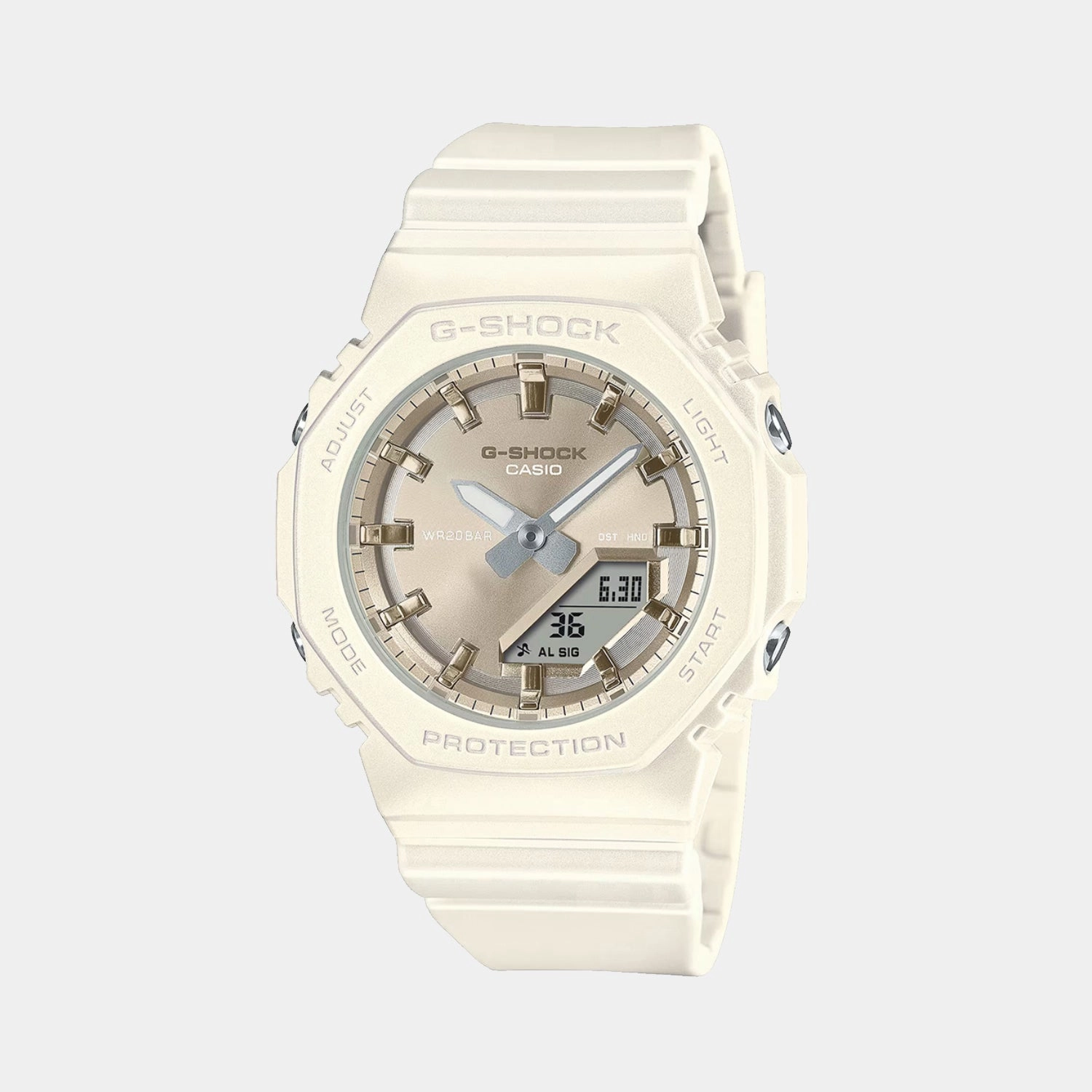 G-Shock Women Quartz Cream Dial Analog-Digital Resin Watch GMA-P2100ST-7ADR G1620