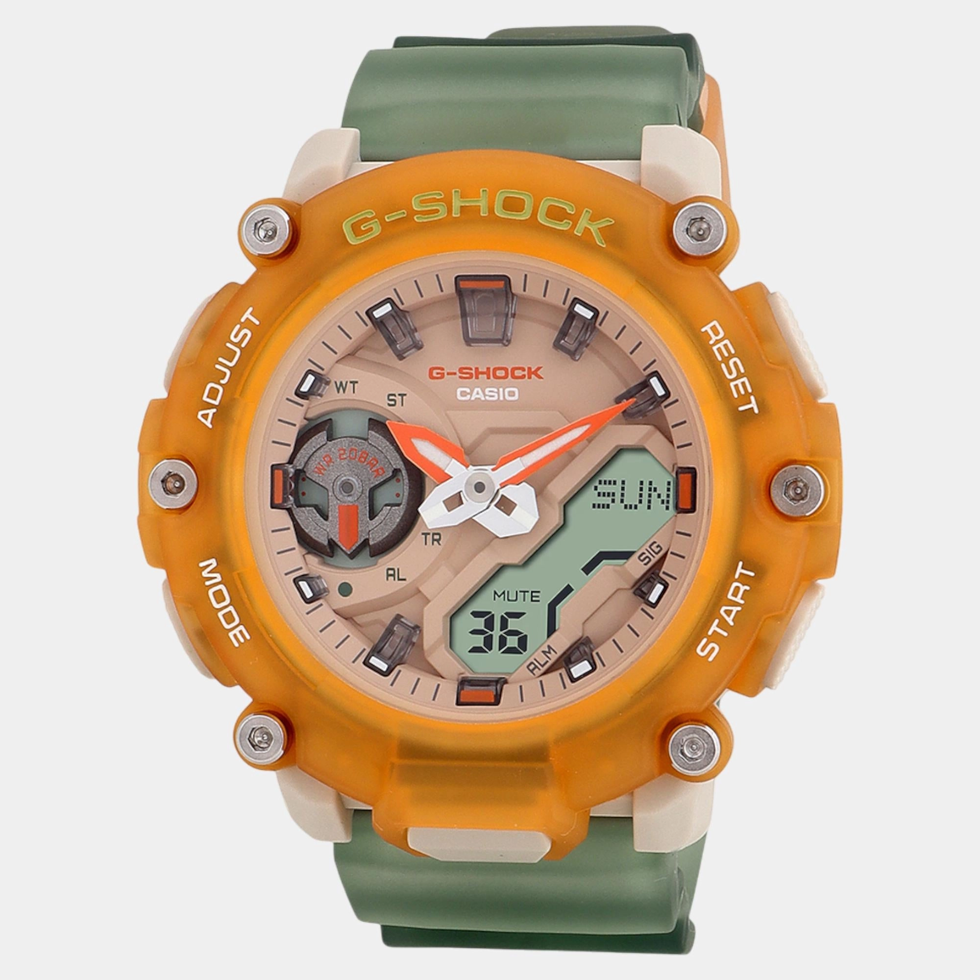 G-Shock Women Quartz Orange Dial Analog-Digital Resin Watch GMA-S2200PE-5ADR G1422