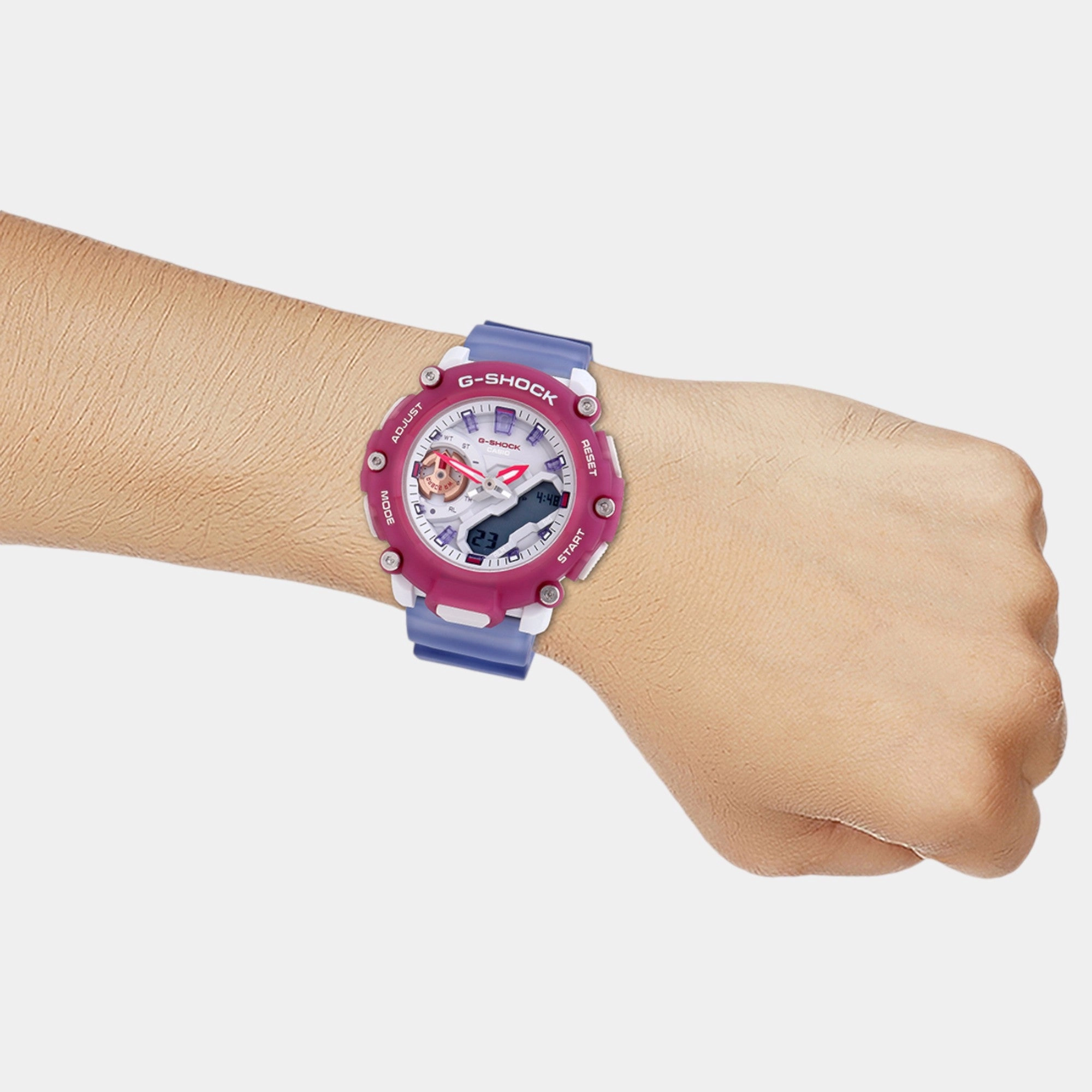 G-Shock Women Quartz Purple Dial Analog-Digital Resin Watch GMA-S2200PE-6ADR G1423