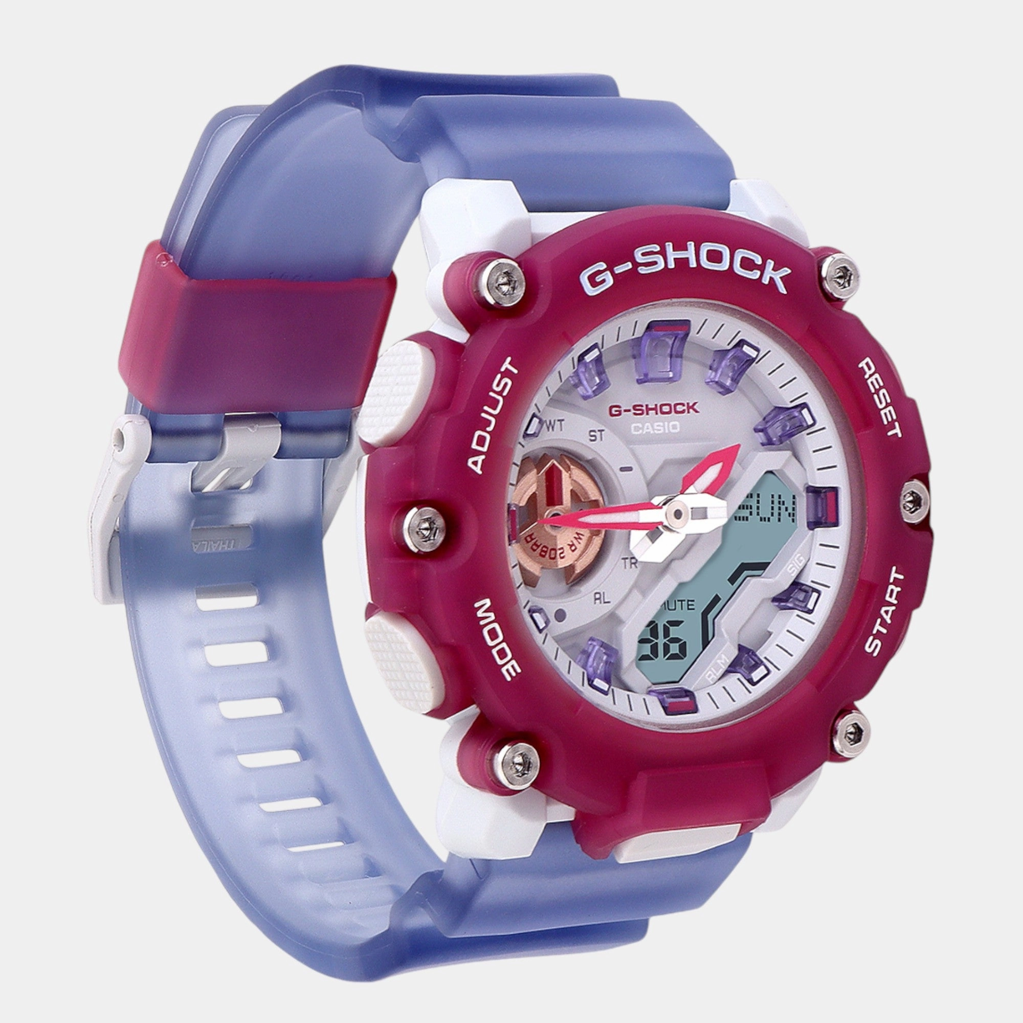 G-Shock Women Quartz Purple Dial Analog-Digital Resin Watch GMA-S2200PE-6ADR G1423