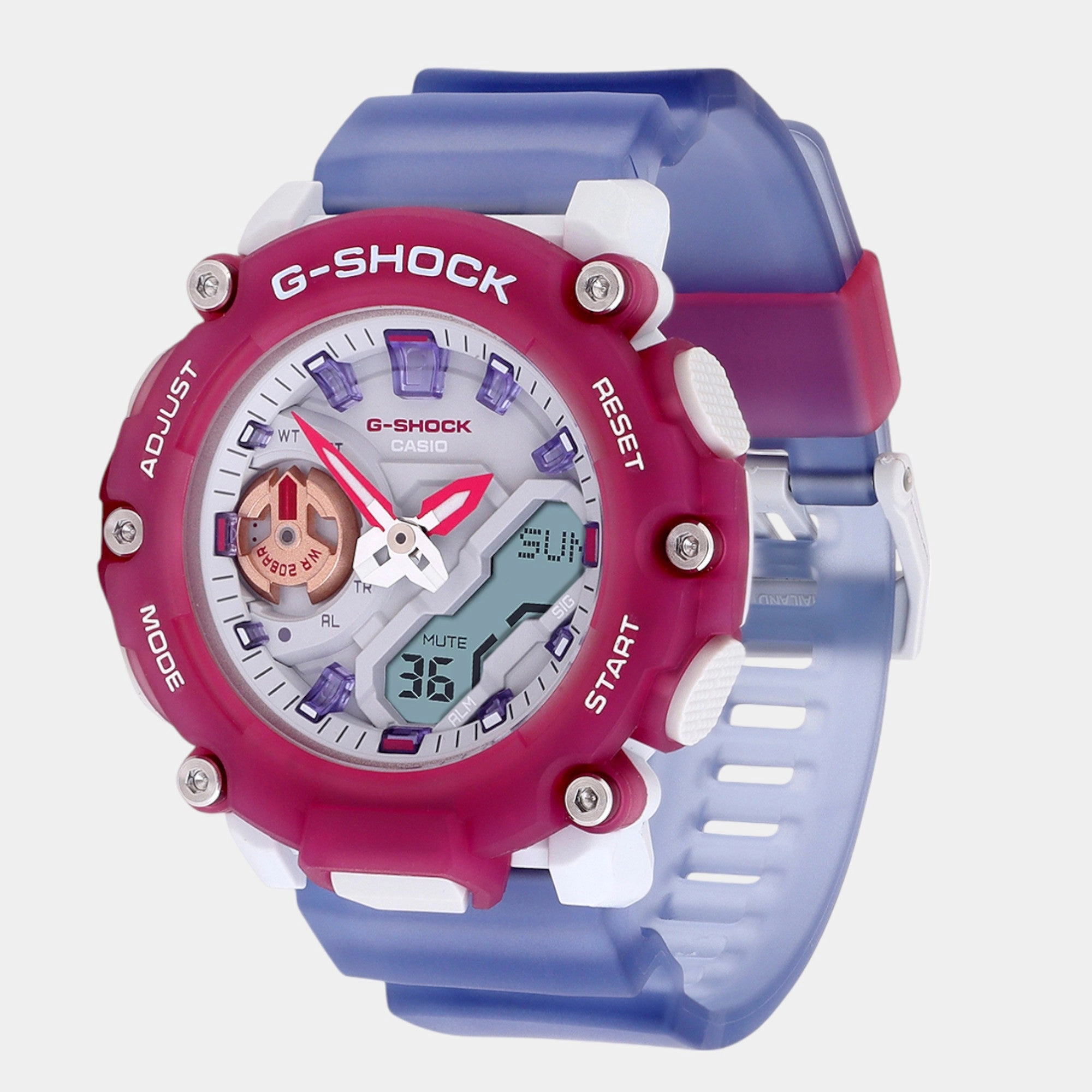 G-Shock Women Quartz Purple Dial Analog-Digital Resin Watch GMA-S2200PE-6ADR G1423