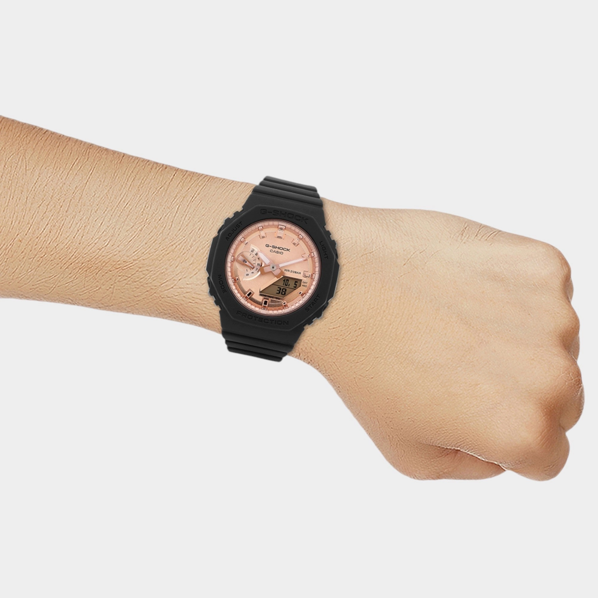 G-Shock Women Quartz Rose Gold Dial Analog-Digital Resin Watch GMA-S2100MD-1ADR G1459