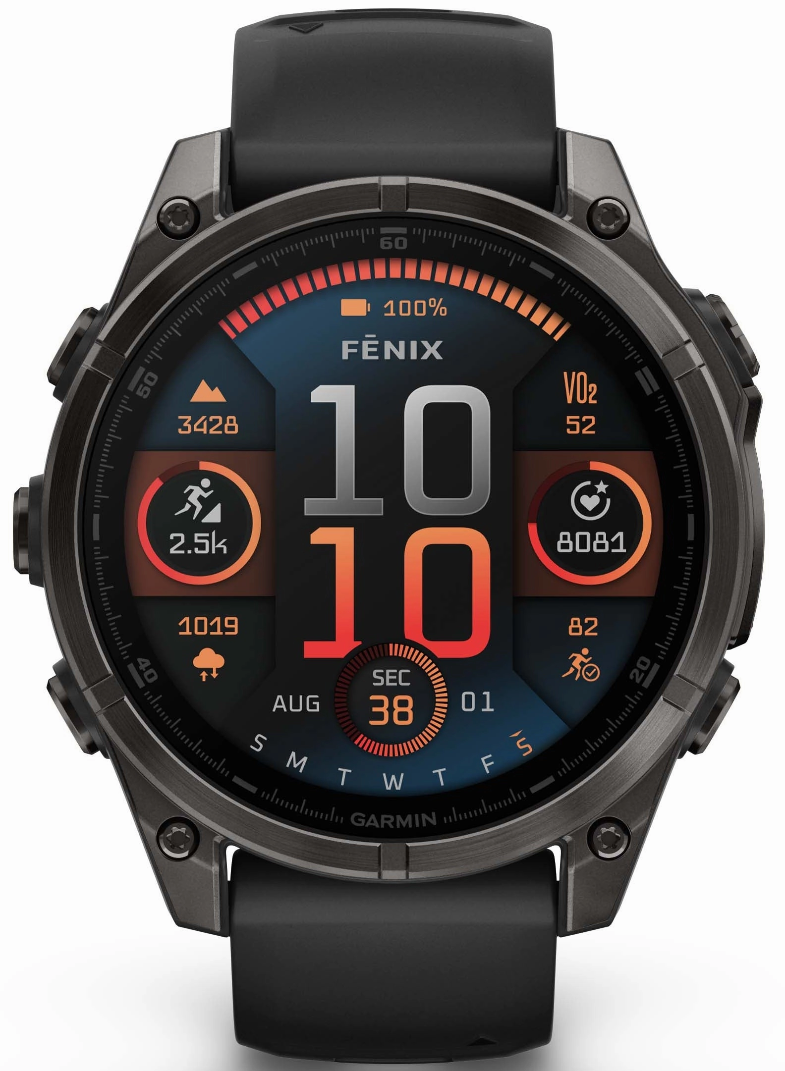 Garmin Fenix 8 47mm Sapphire AMOLED Carbon Grey DLC titanium Black Pebble Grey Silicone Watch