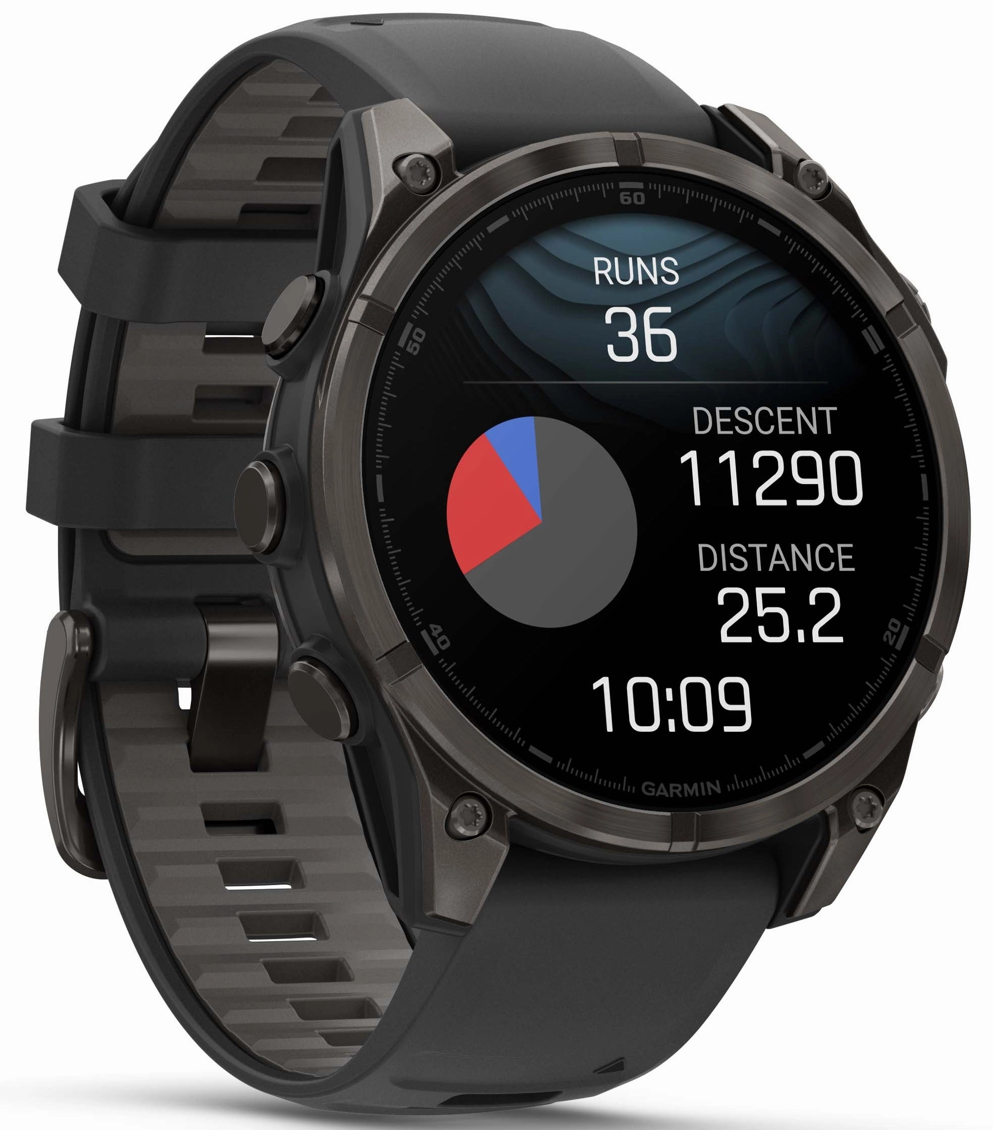Garmin Fenix 8 47mm Sapphire AMOLED Carbon Grey DLC titanium Black Pebble Grey Silicone Watch